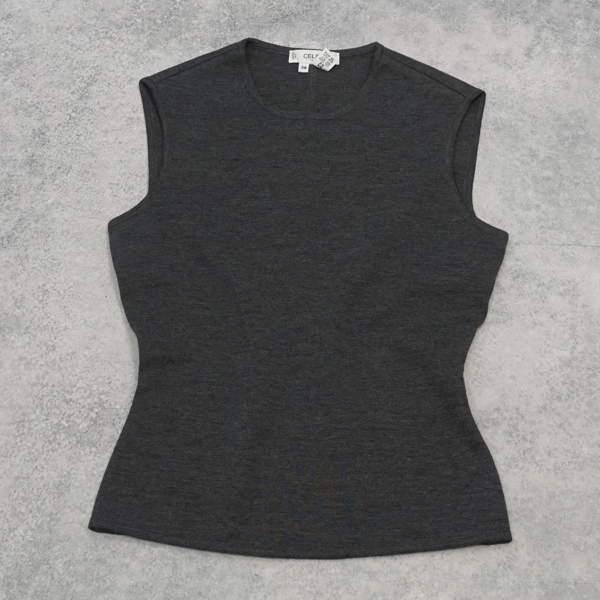 90s Celine Wool Sleeveless Top