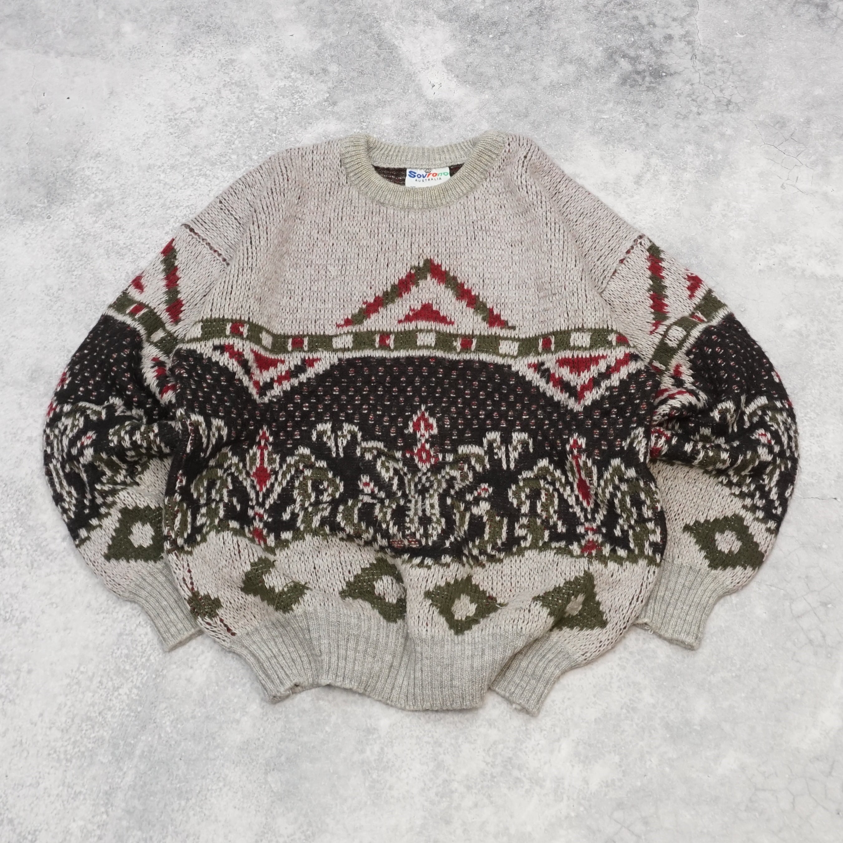 90s Sovrano Knit Graphic Sweater