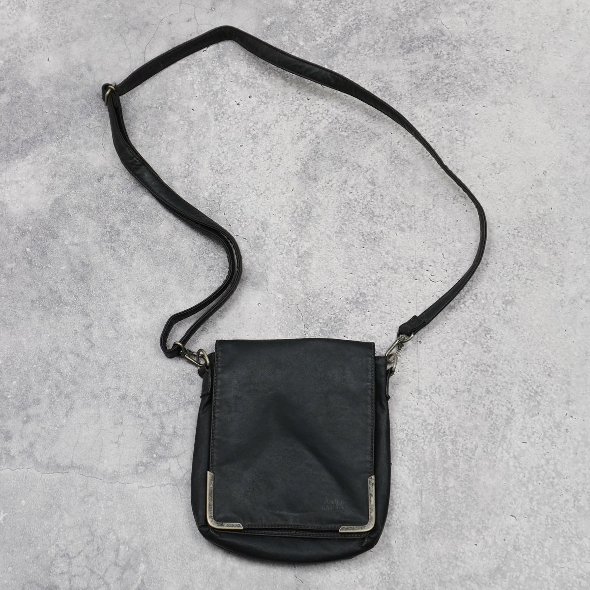 2000s Jean Paul Gaultier Leather Crossbody Sling Bag