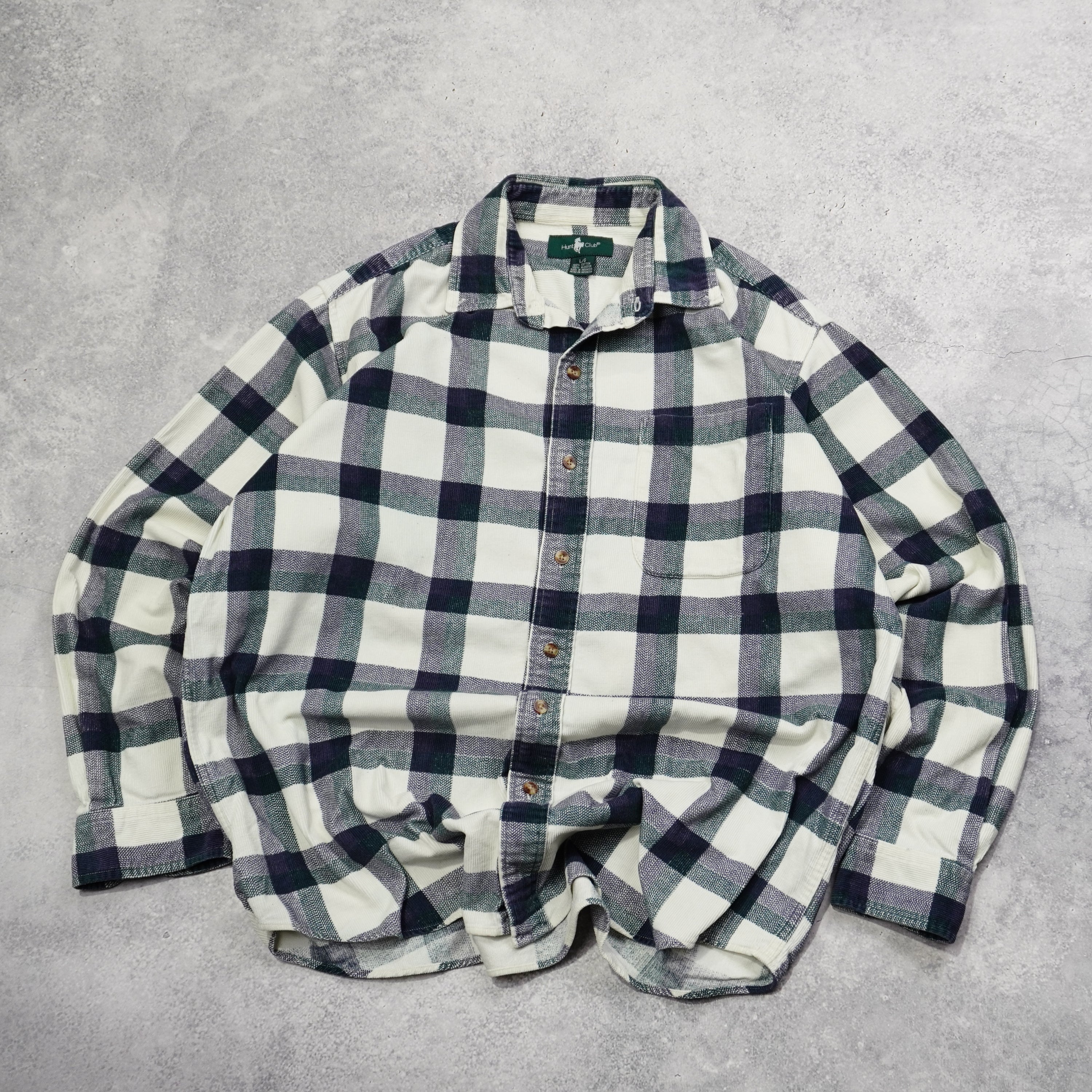 2000s Hunt Club Flannel Checked Button Up