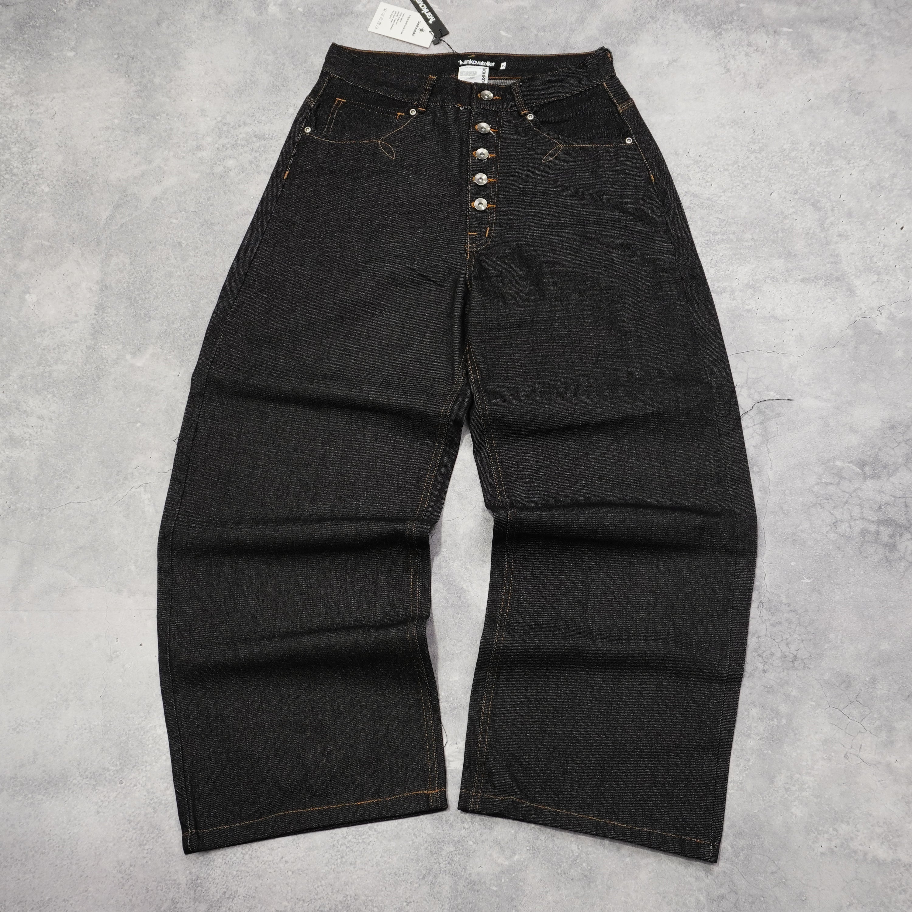 Ivankovatelier High Waisted Button Fly Jeans
