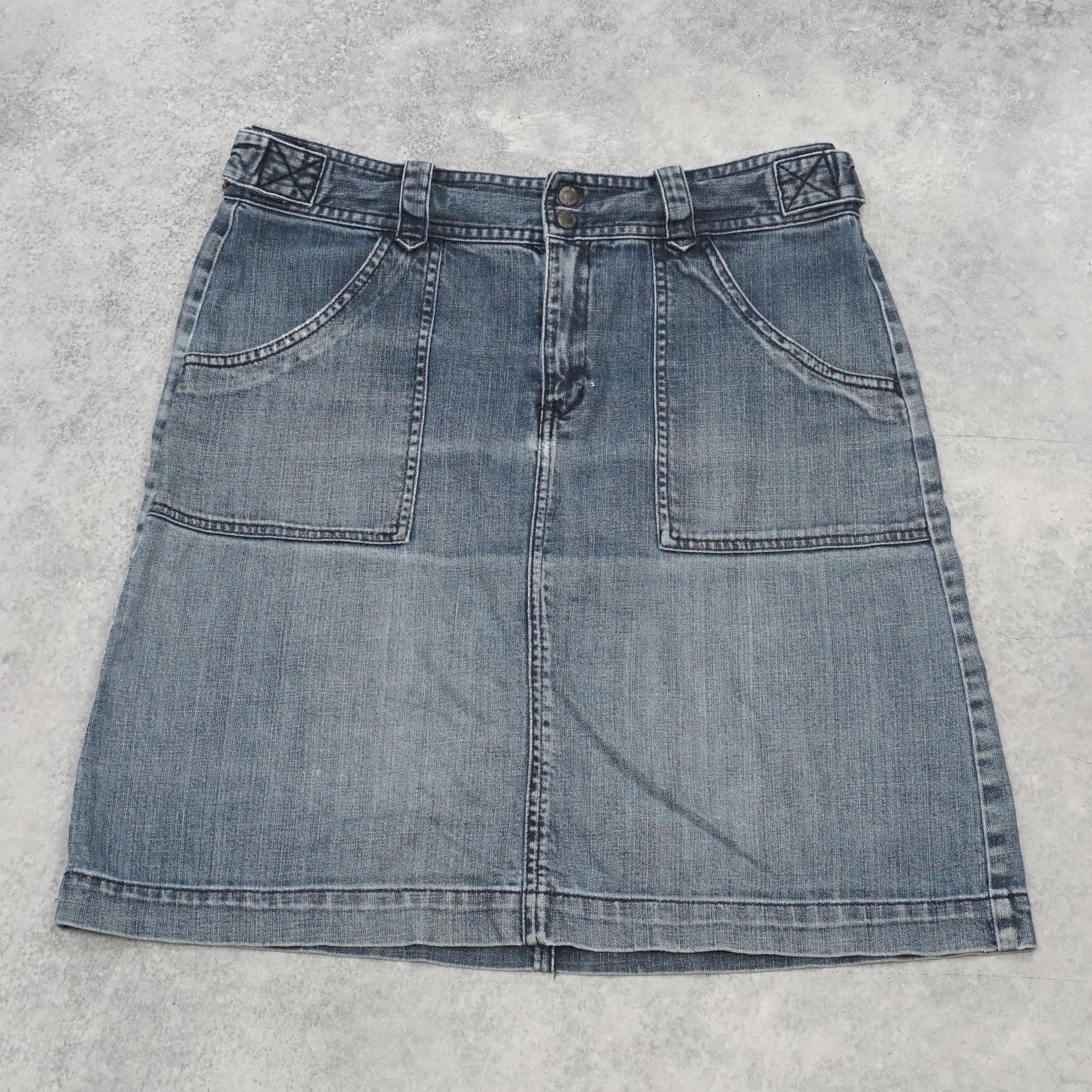 2000s Jag Jeans Denim Patch Pocket Mini Skirt