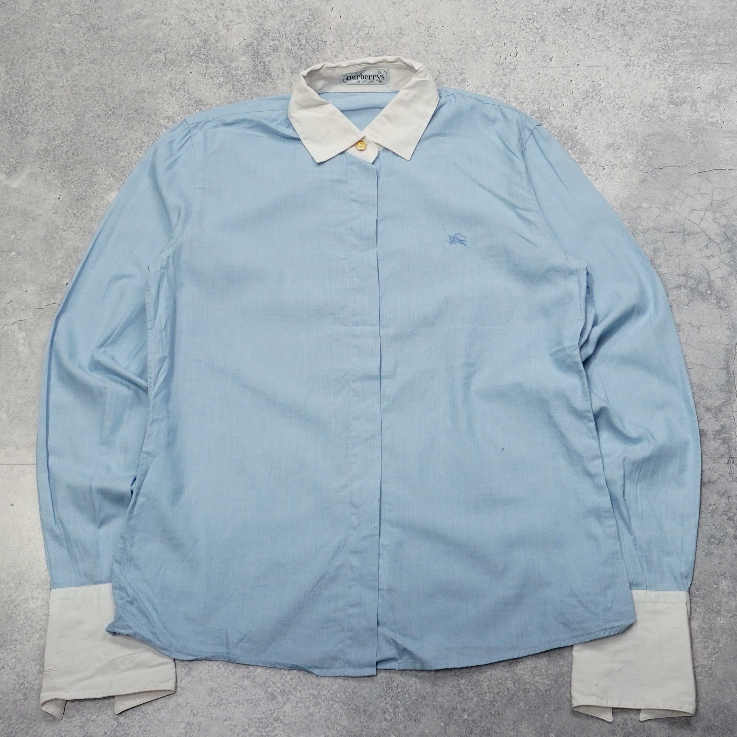 90s Burberrys French Cuff Button Up