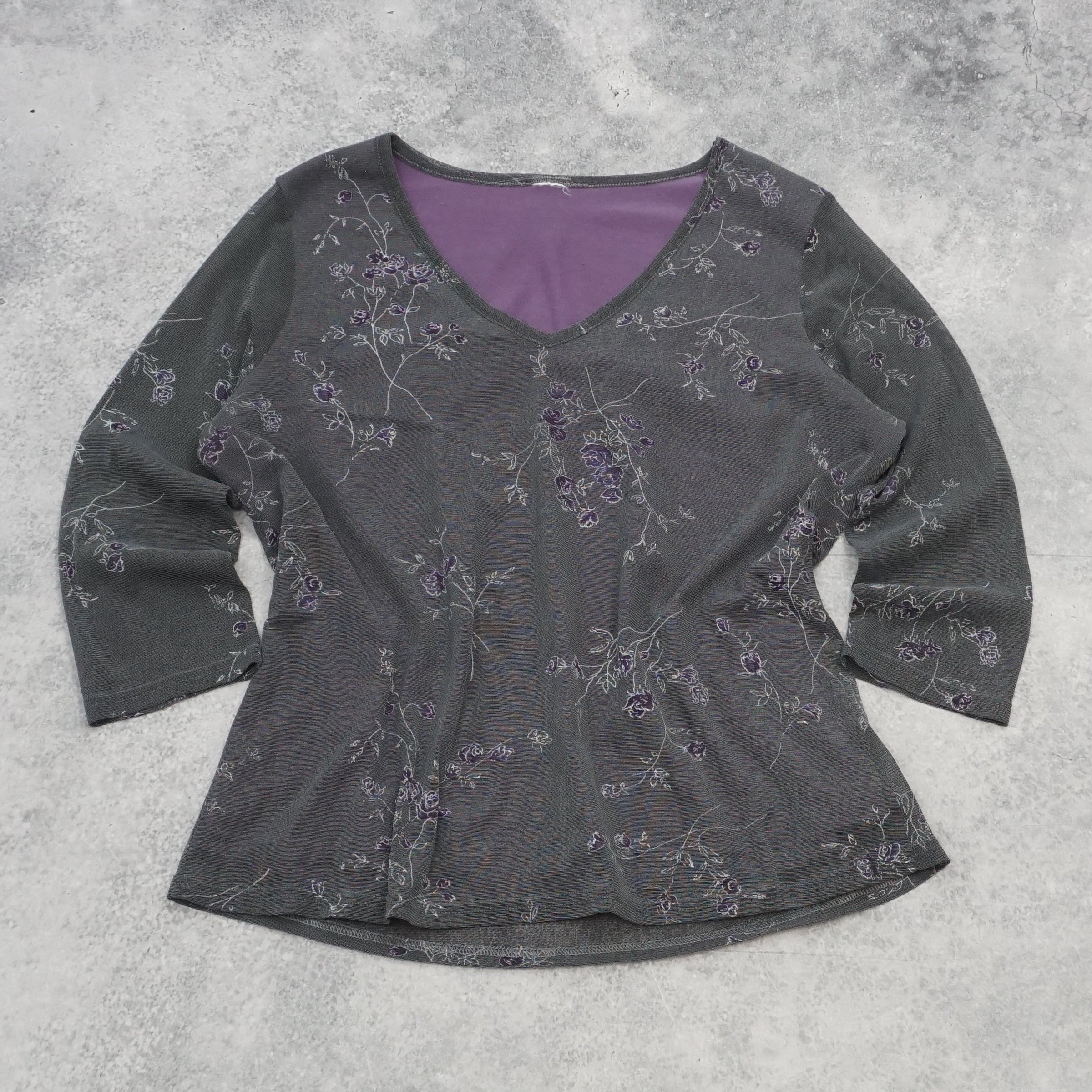 2000s Floral Print Top