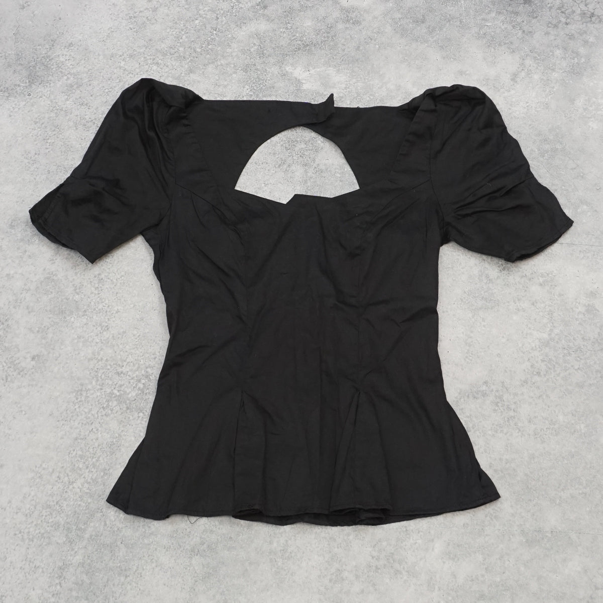 Warehouse Peplum Open Back Zip Top