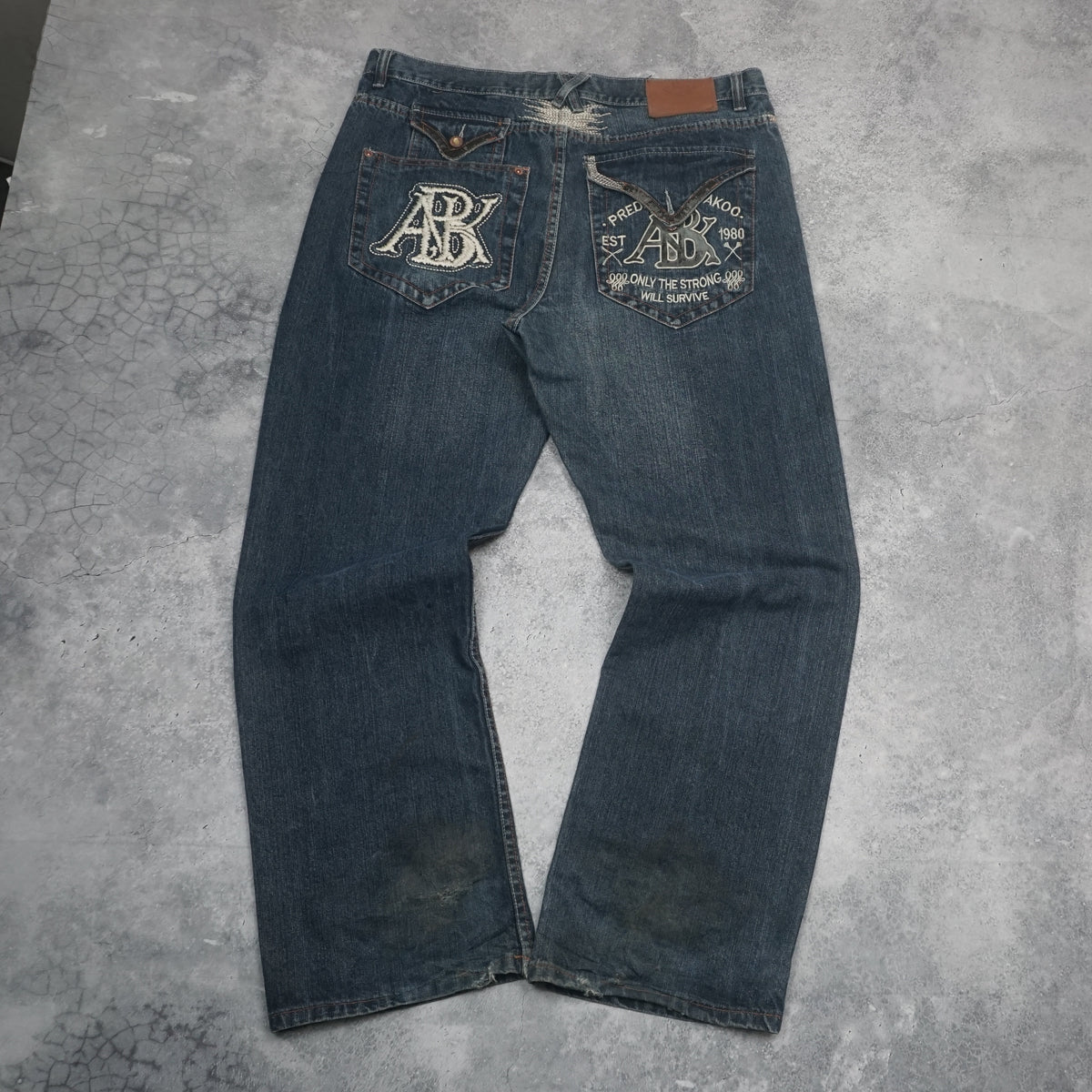 2000s Akoo Embroidered Baggy Jeans
