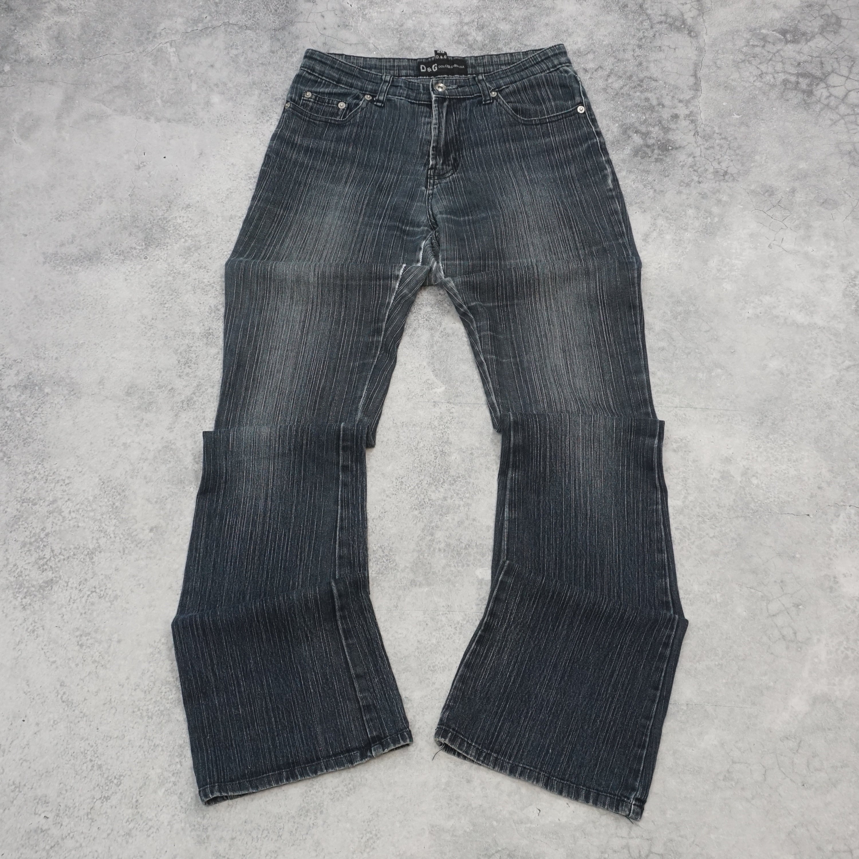 2000s Dolce&Gabbana Flared Pinstripe Jeans