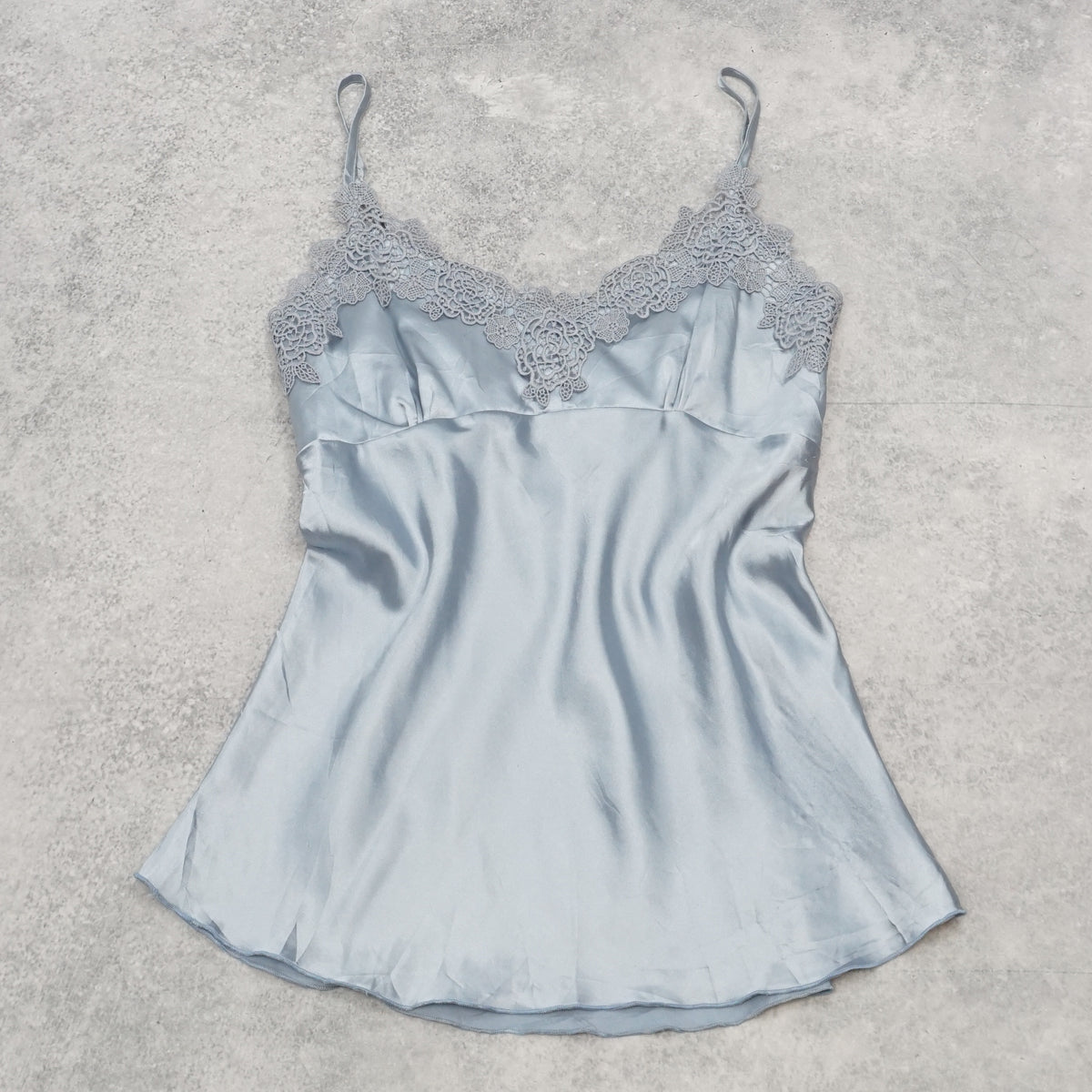 Satin Lace Trim Cami Top