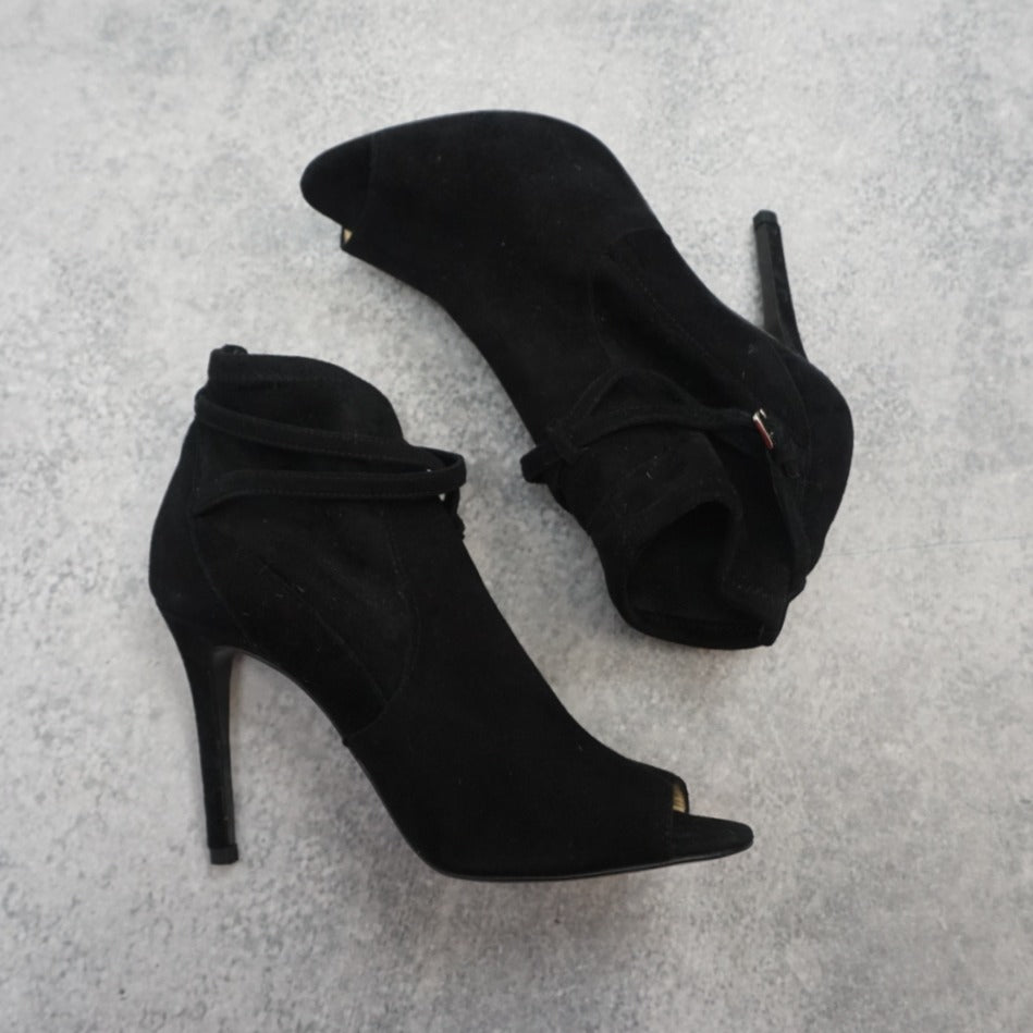 2000s Milana Suede Open Toe Boots