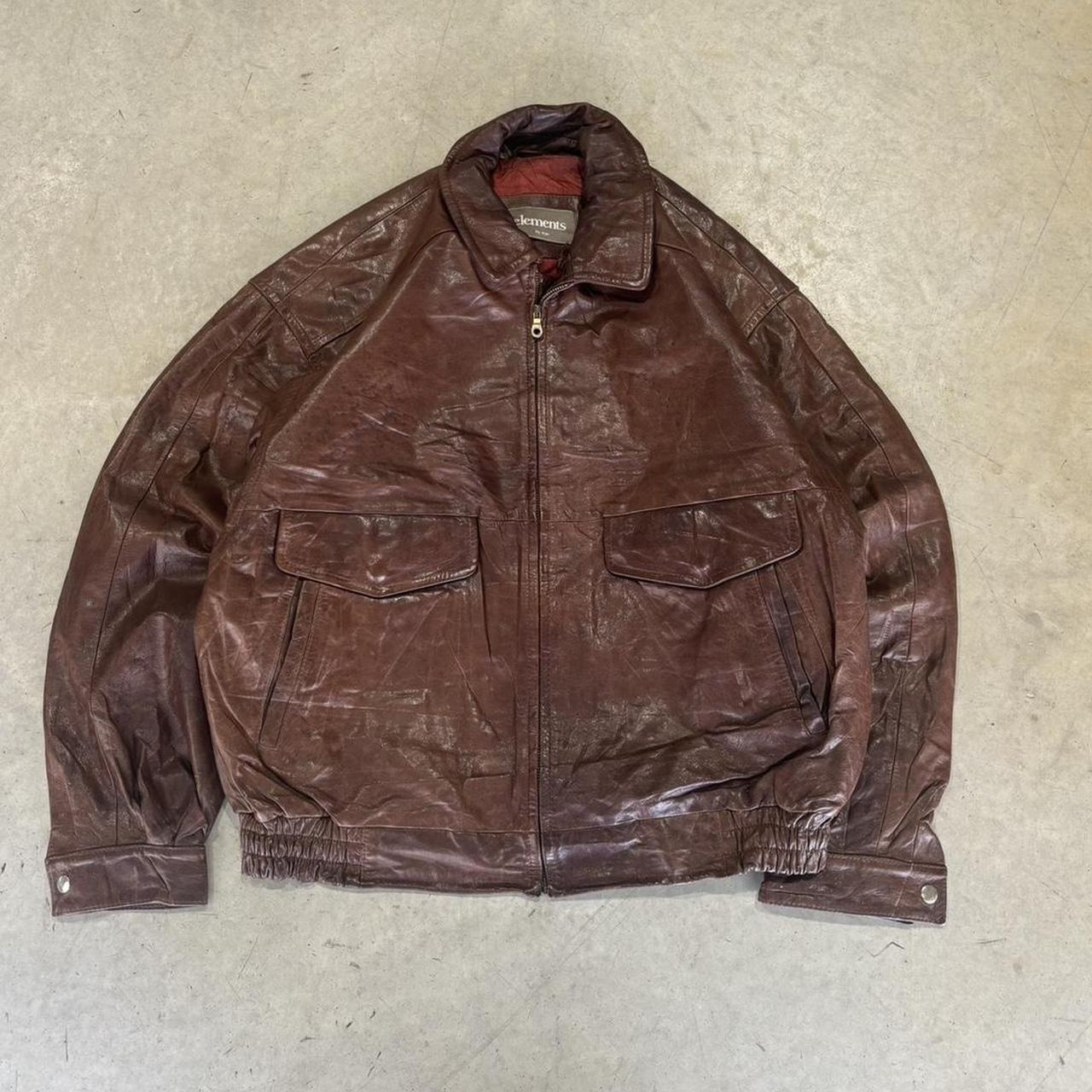 90s Elements Leather Jacket