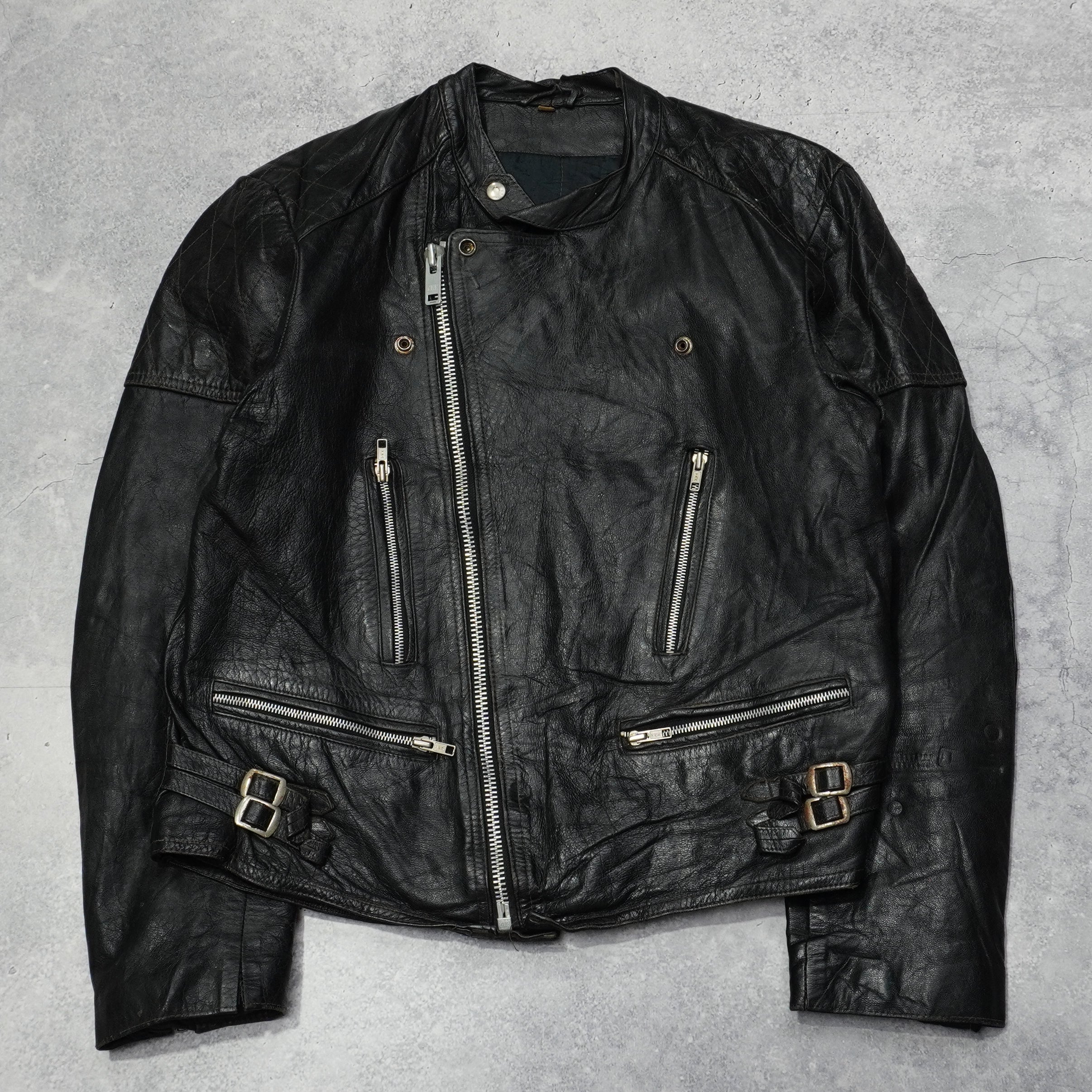 90s Biker Leather Jacket