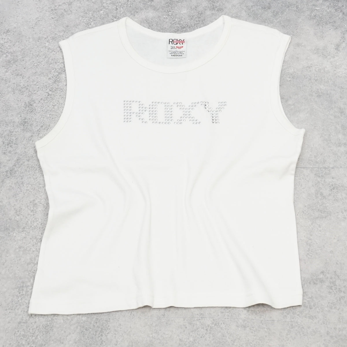 90s Roxy Quiksilver Rhinestone Ribbed Tank Top
