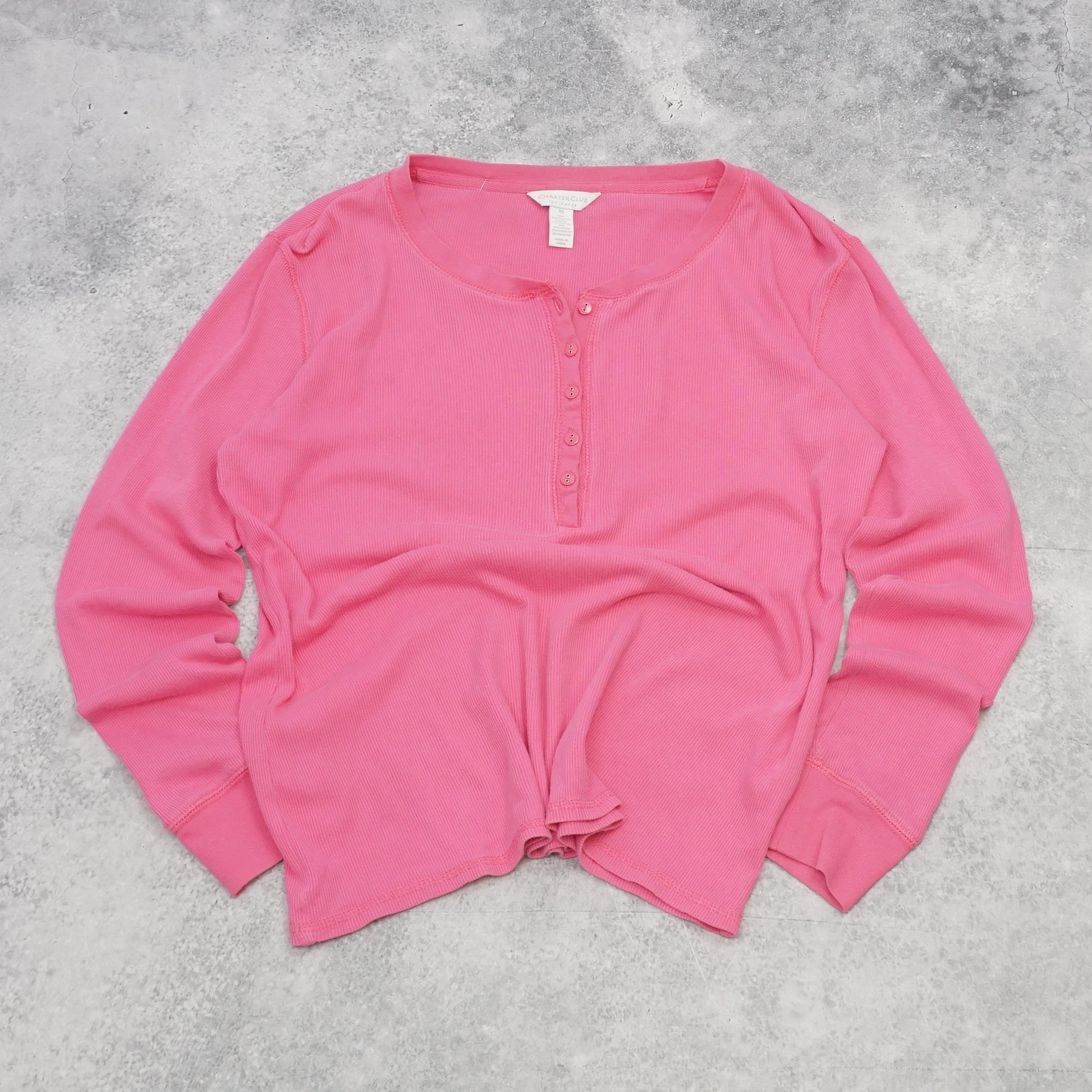 2000s Charter Club Ribbed Button Up Sweater