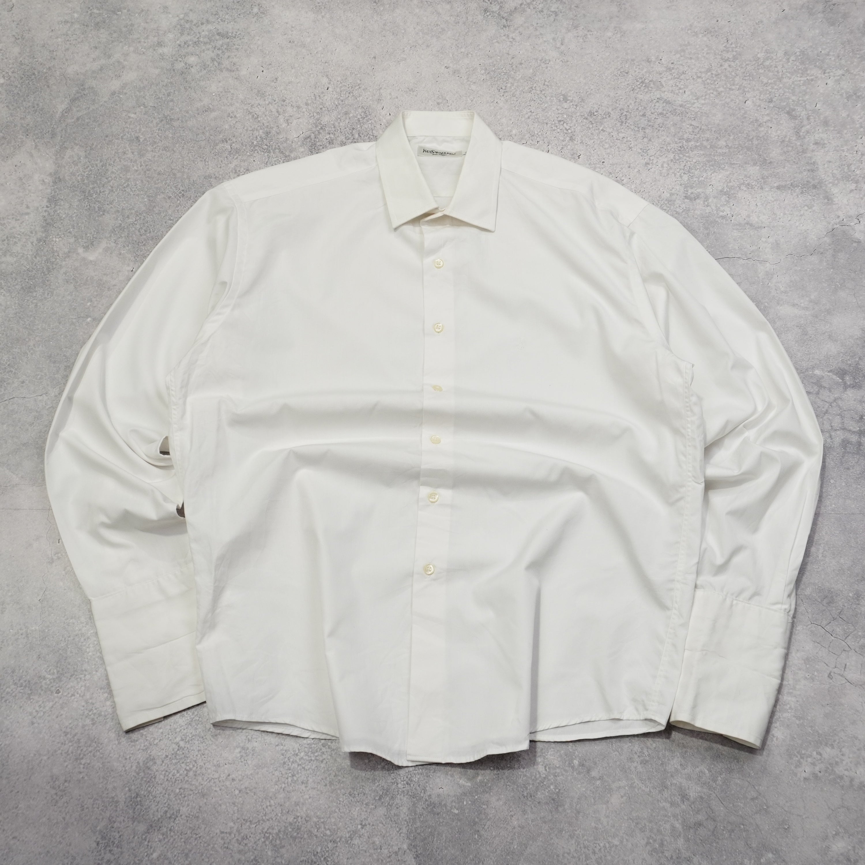 2000s Yves Saint Laurent French Cuff Button Up Shirt