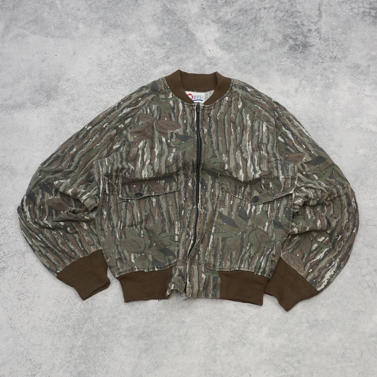 90s Sports Afield Realtree Camo Bomber Jacket