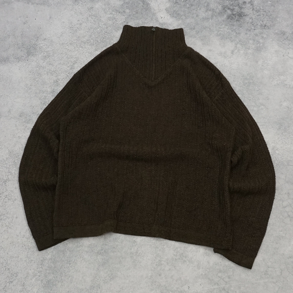 90s Monsieur By Givenchy Ribbed Merino Quarter Zip Sweater