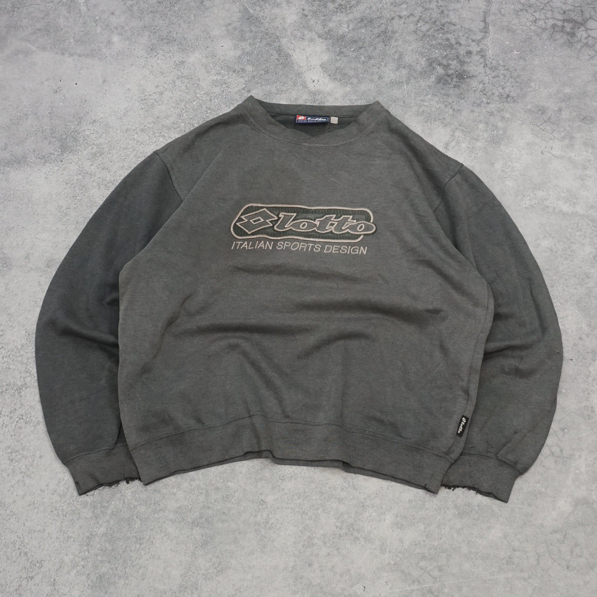 90s Lotto Spellout Graphic Crewneck Sweater