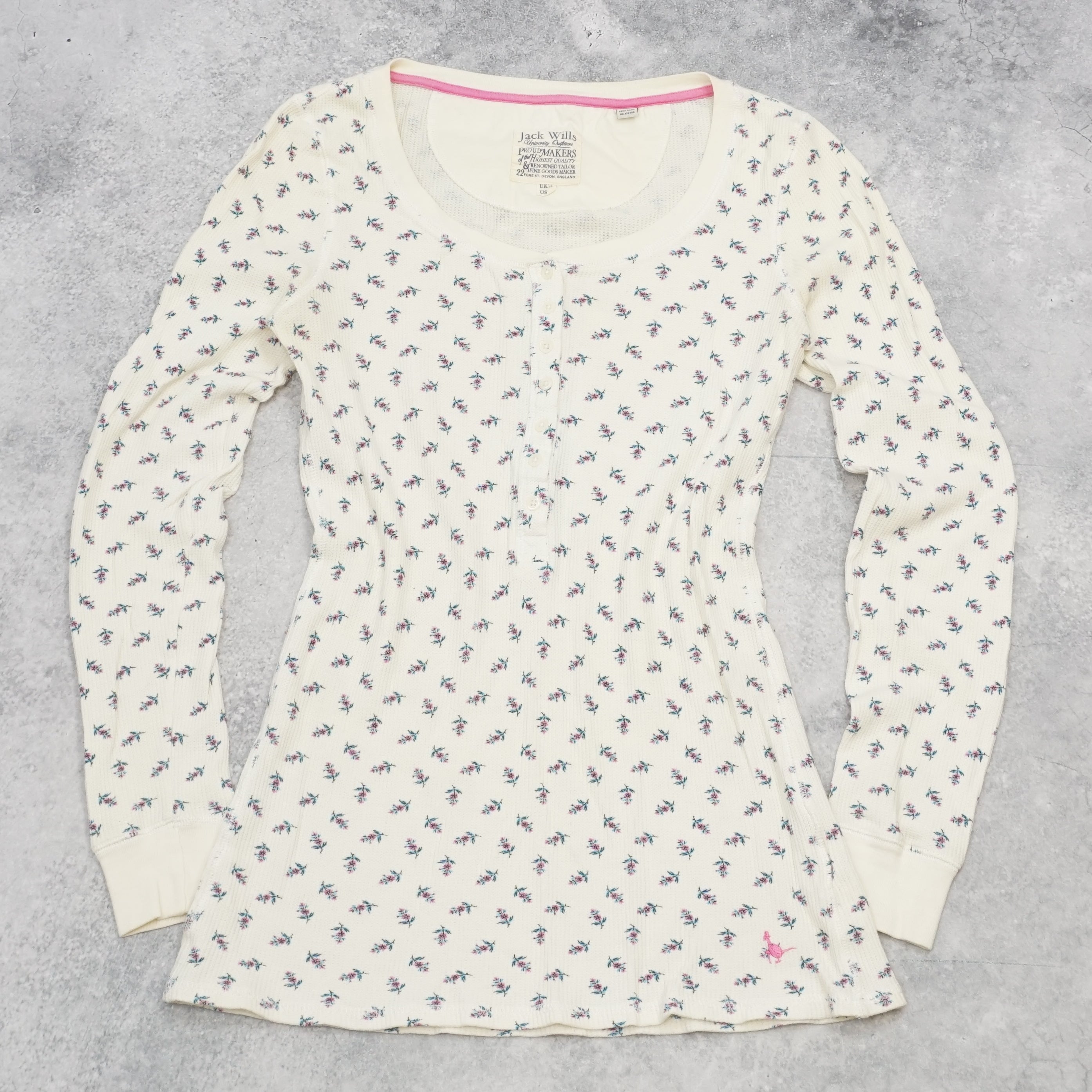 Jack Wills Floral Print Top Long Sleeve