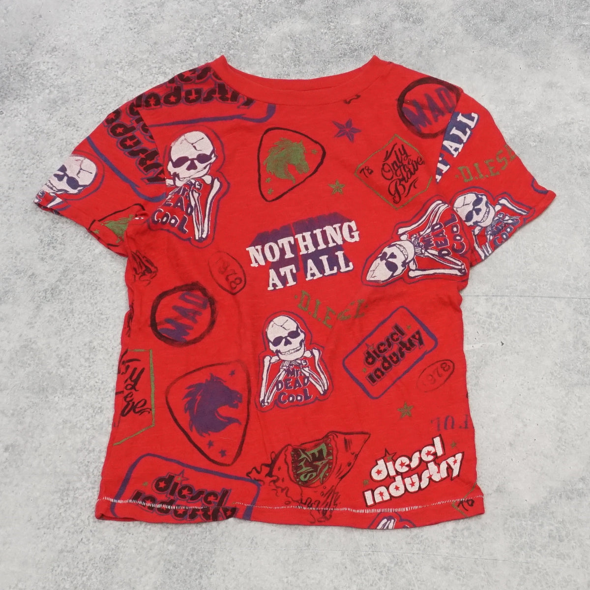 Diesel Skull Graphic All Over Print T-Shirt