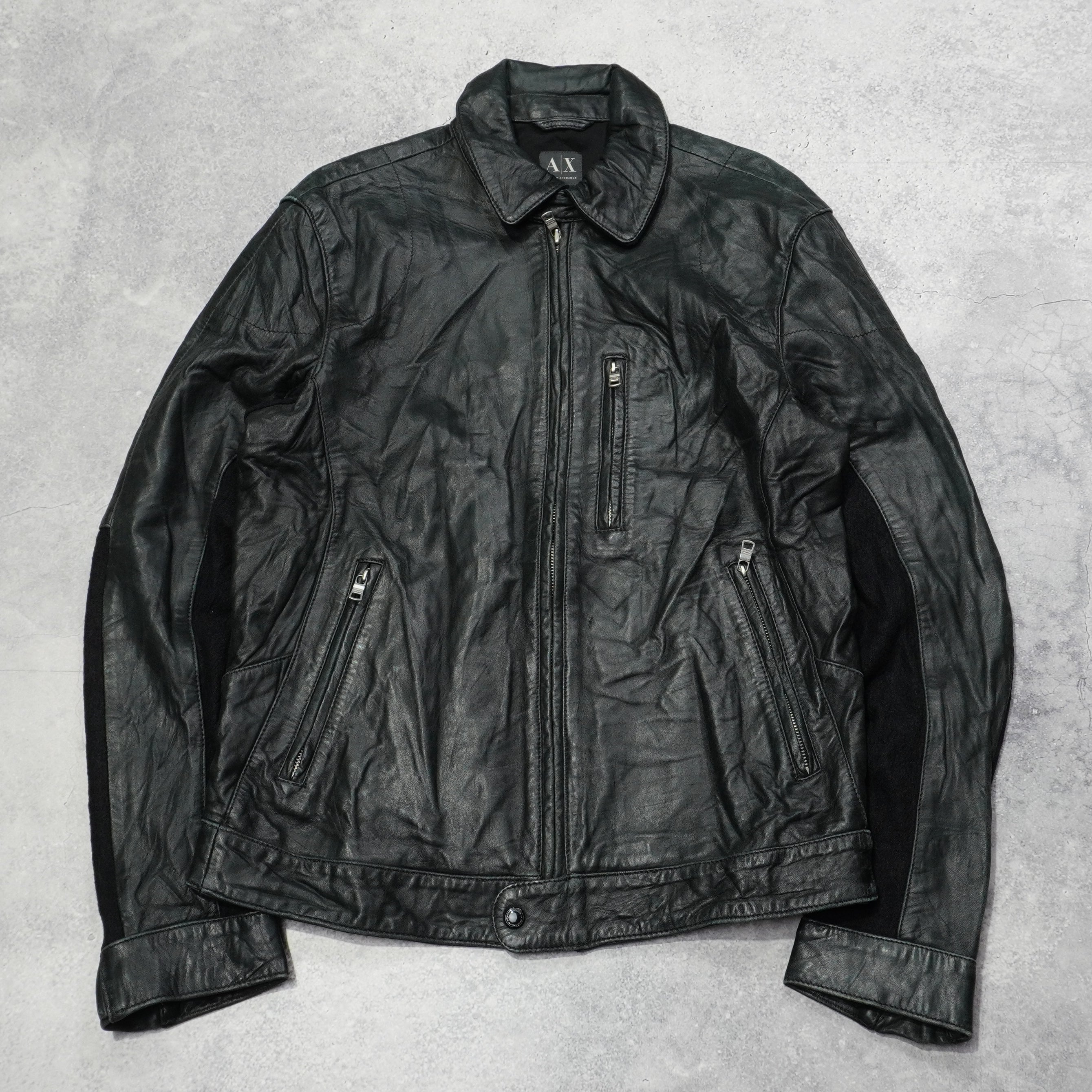 2000s Armani Exchange Lamb Leather Jacket