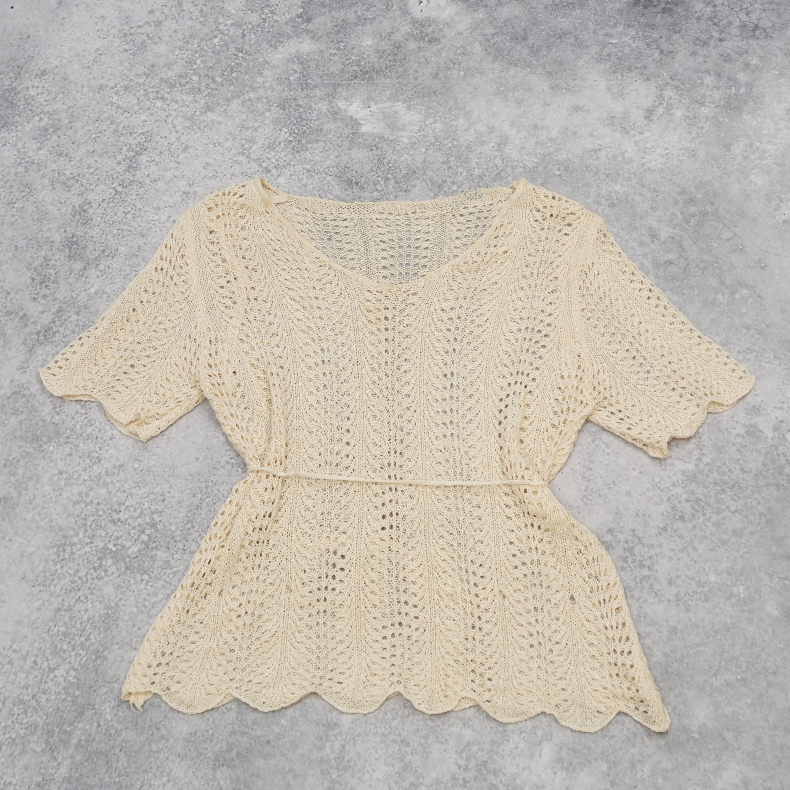 Tie Lace Knit Top