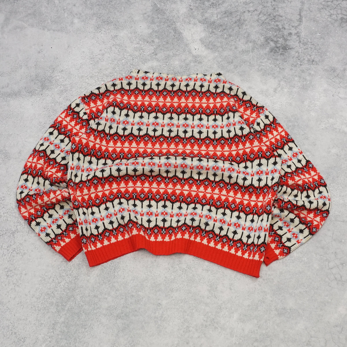60s Arabelle Paris Fair Isle Pure Wool Knit Sweater