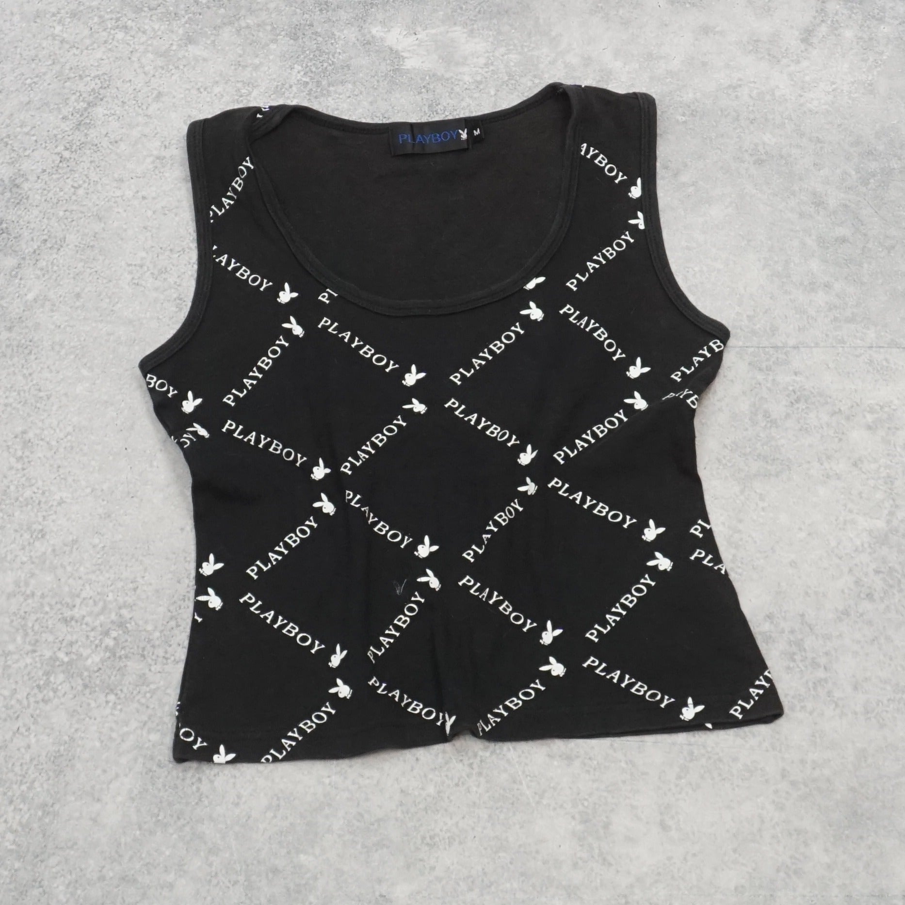 2000s Playboy Cropped Tank Top Top