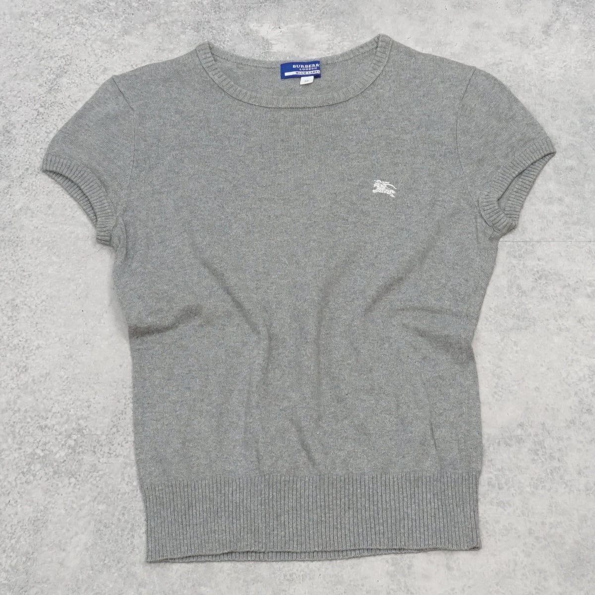2000s Burberry London Blue Label Cropped Knit Top