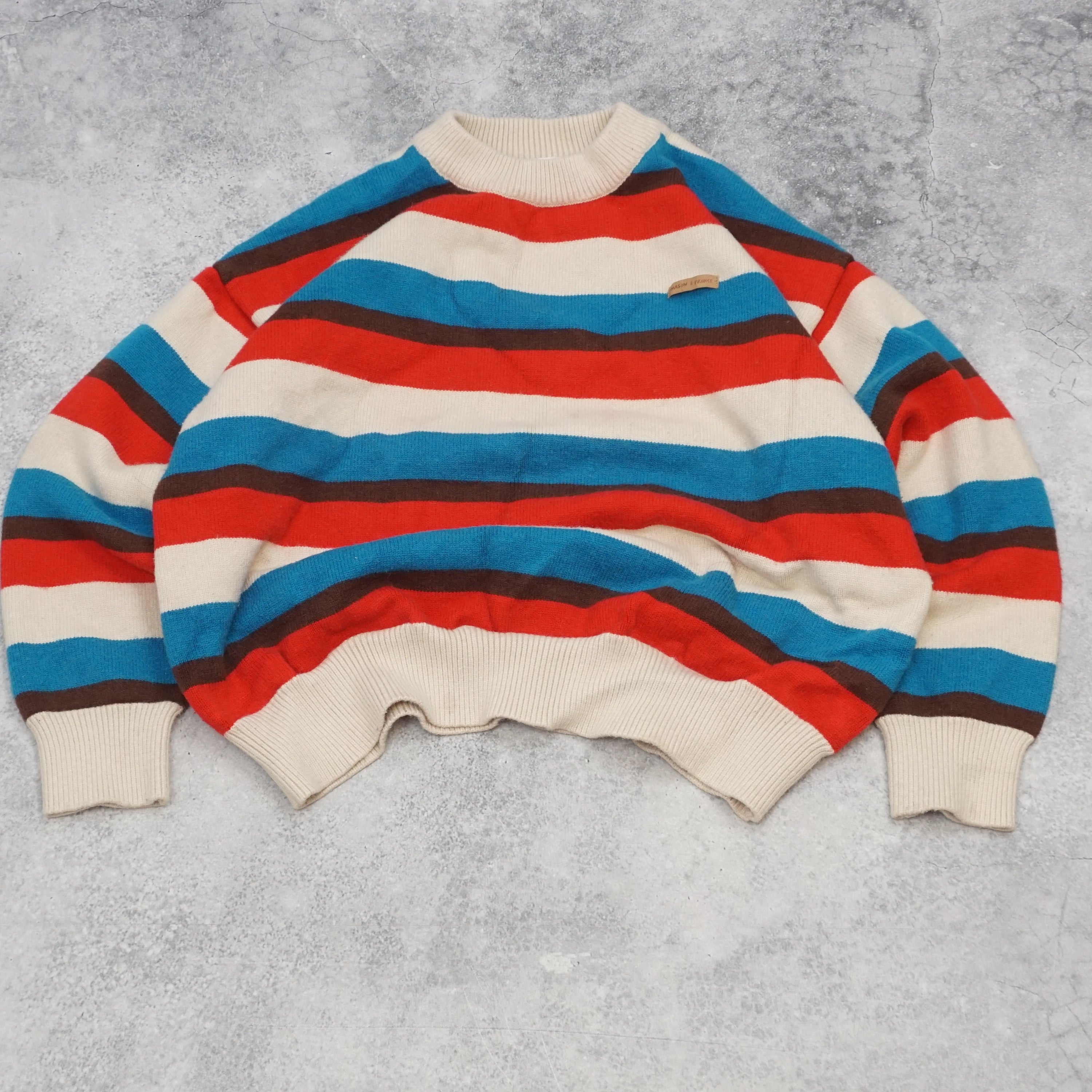 M.P Studios Striped Oversized Knit Sweater