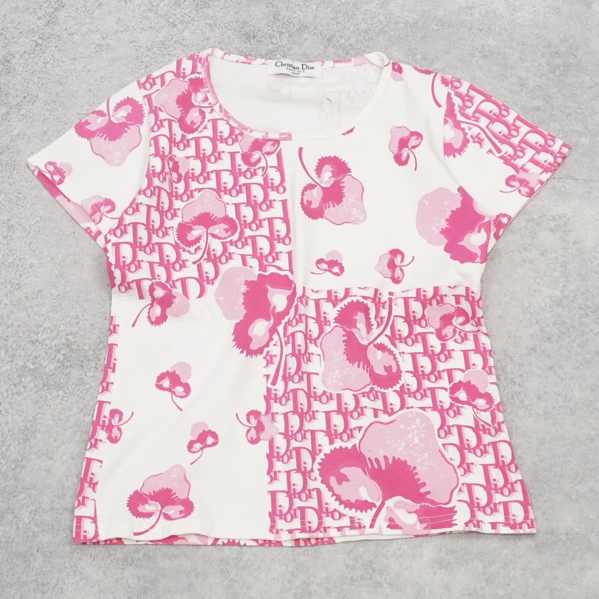 2000s Christian Dior Boutique Diorissimo Monogram Floral T-Shirt