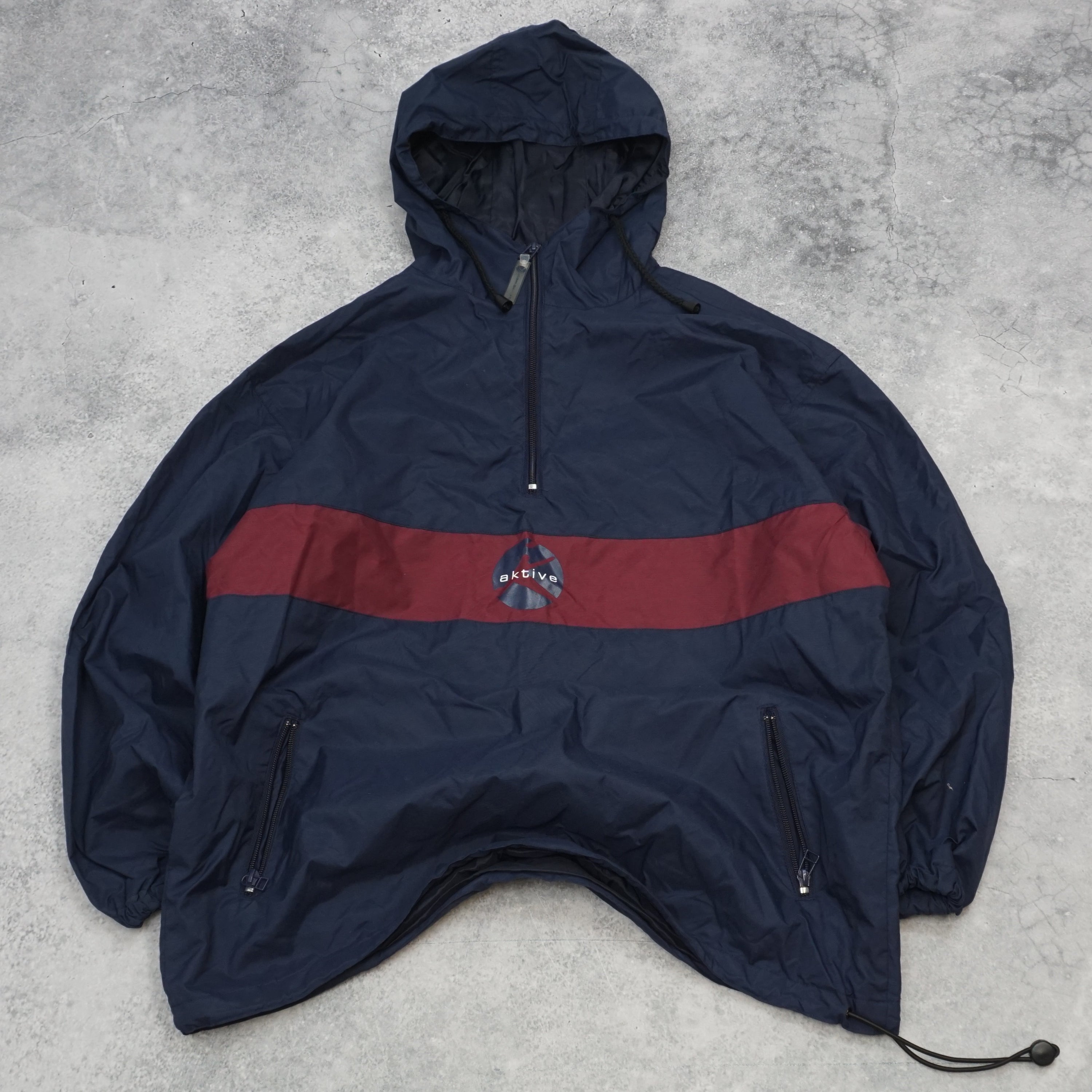 90s Aktive Pullover Windbreaker Hoodie