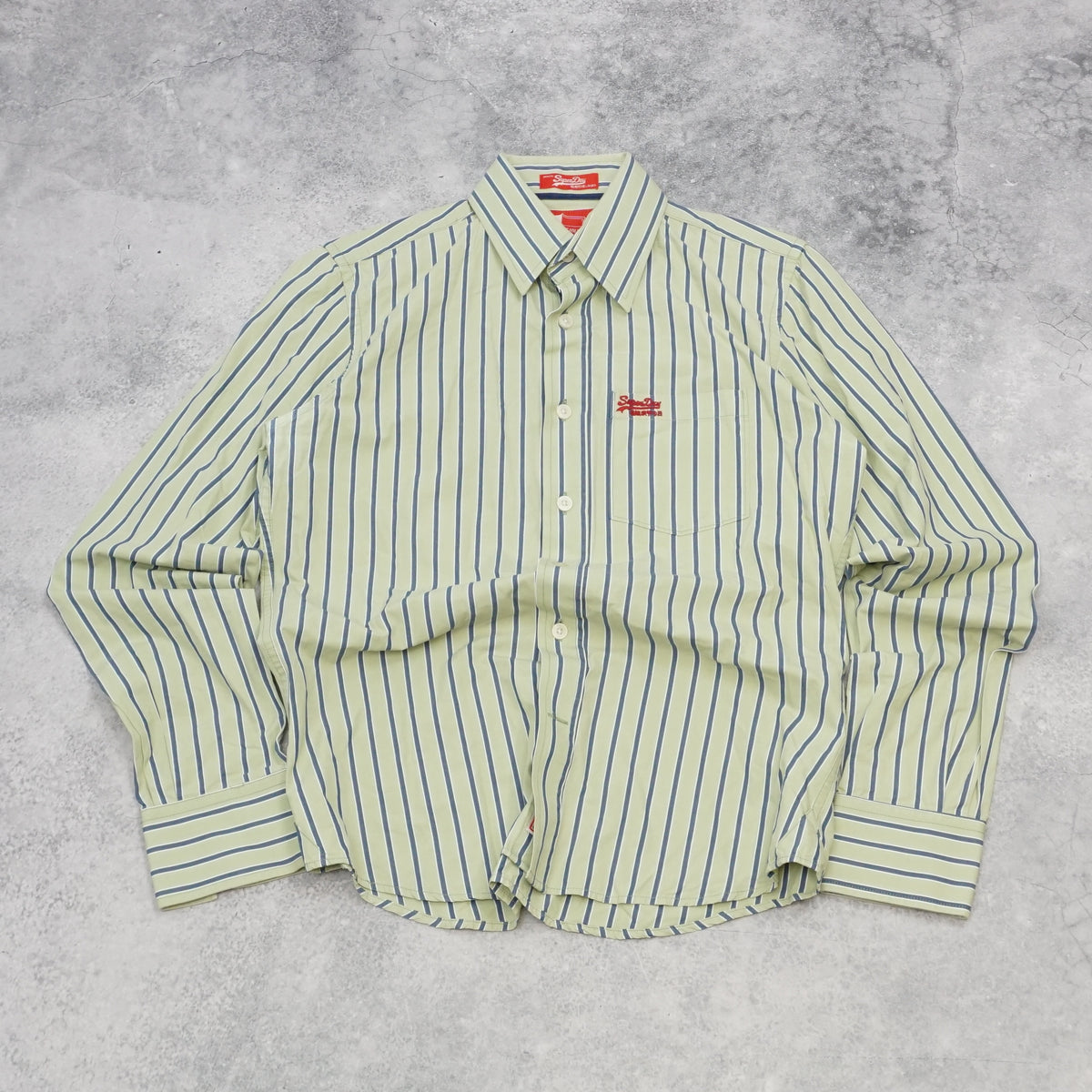 2000s Superdry Striped Japanese Embroidered Shirt