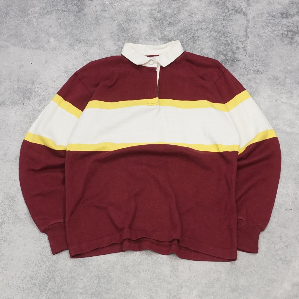 90s Lands' End Authentic Rugby Striped Shirt Rugby