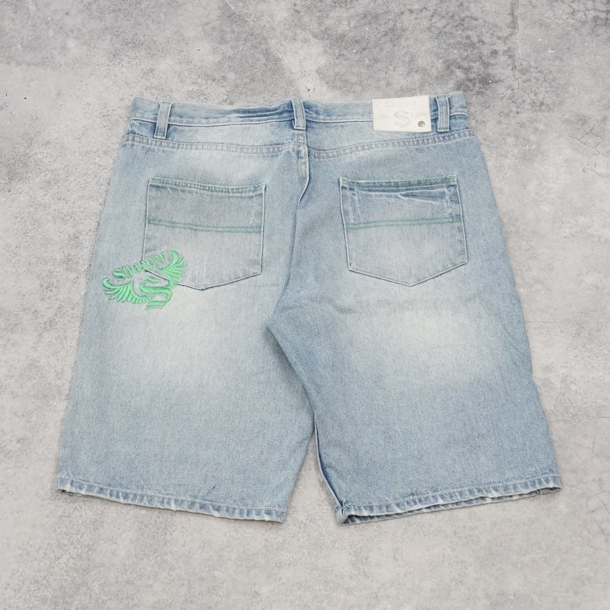 2000s Strapper Embroidered Baggy Jorts