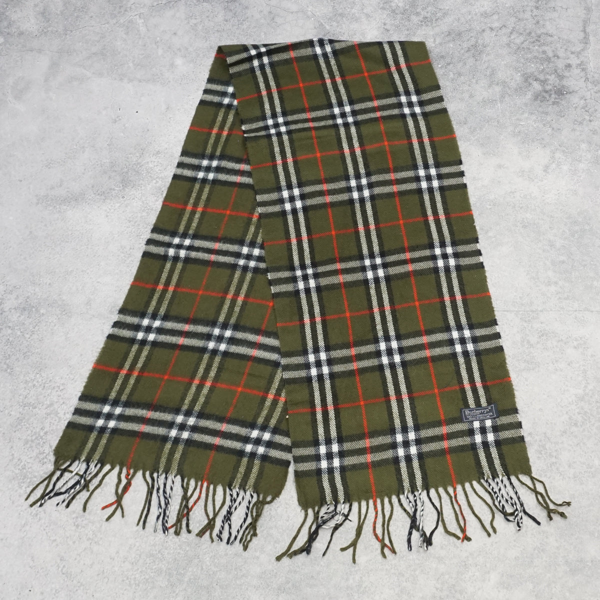 90s Burberrys Nova Check Lambswool Scarf
