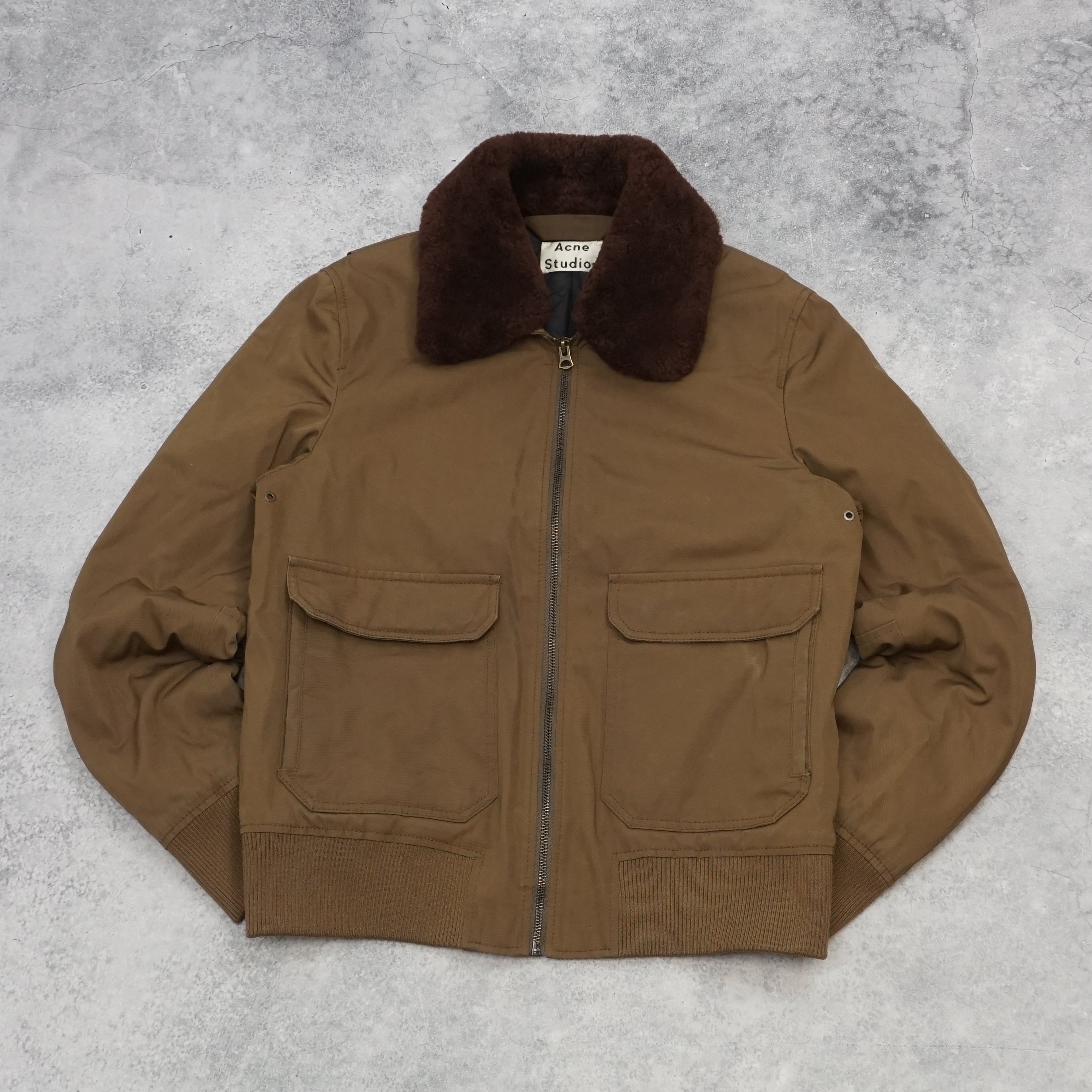 Acne Studios Shearling Collar Bomber Jacket