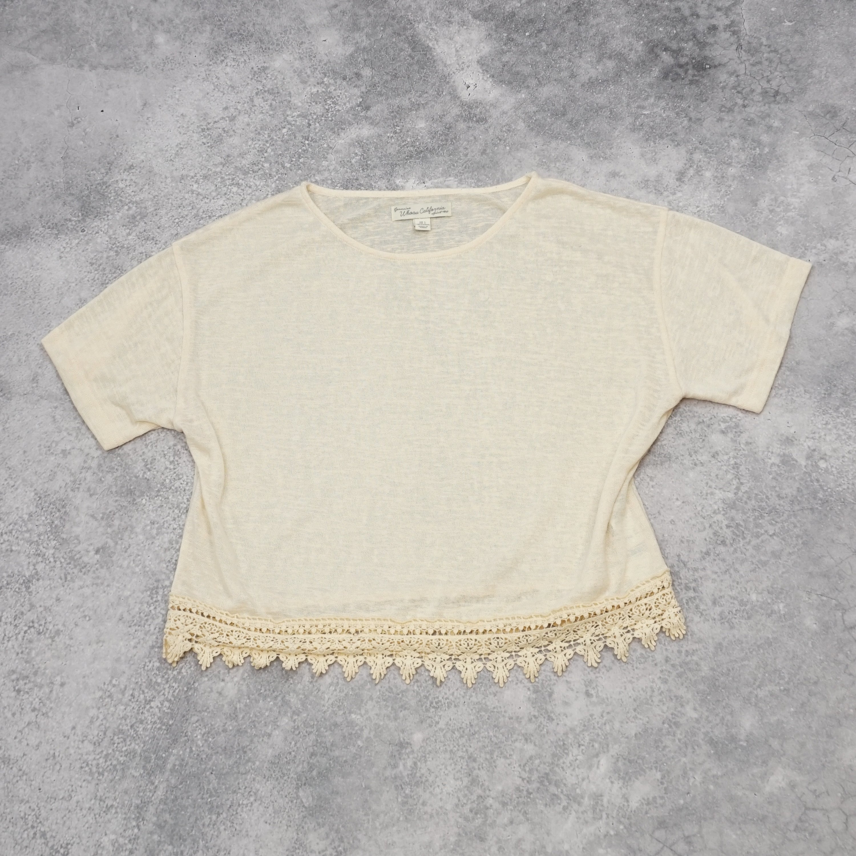 Whosau California Lace Trim Top