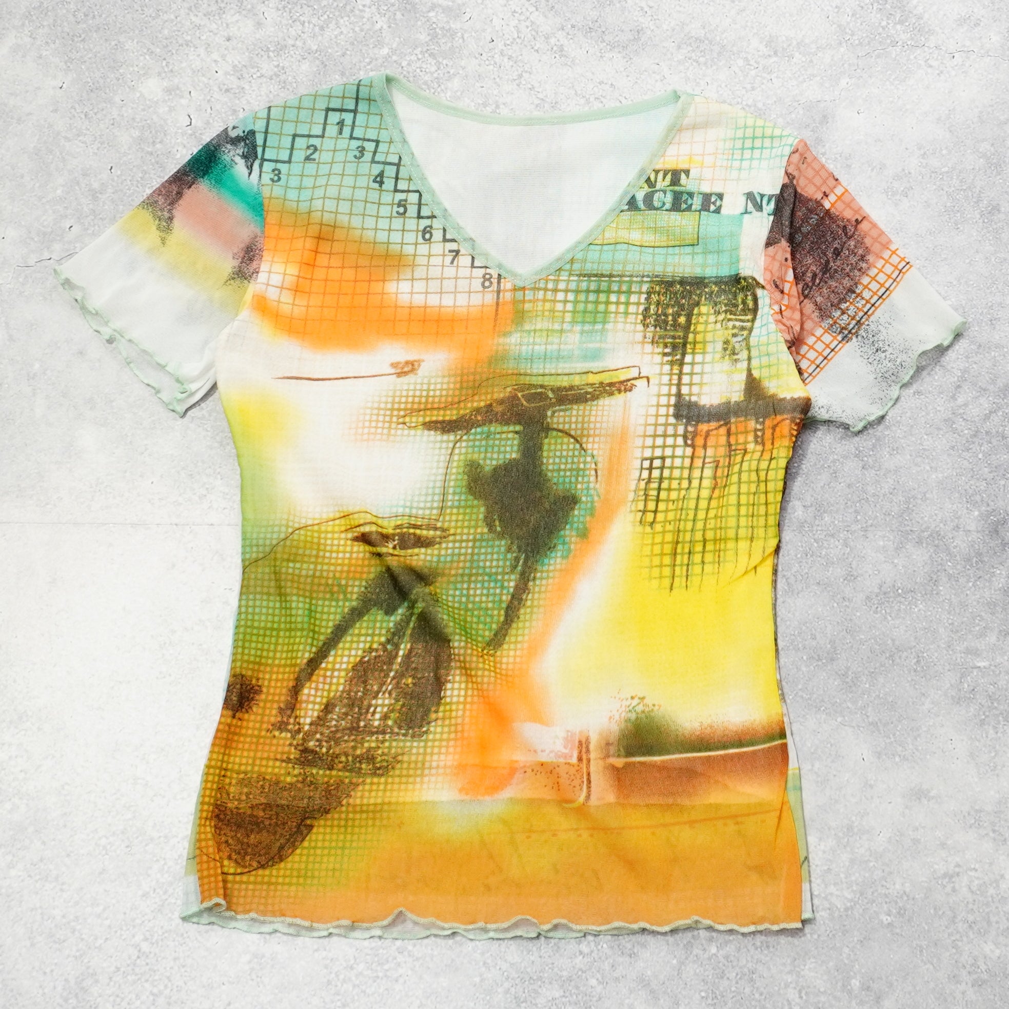 2000s Graphic Print Top
