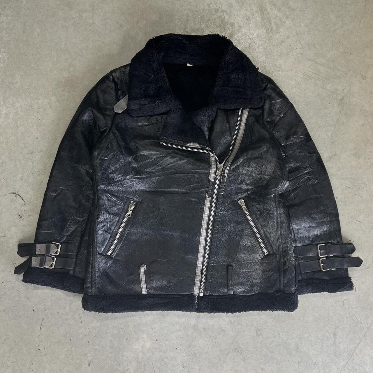 2000s Faux Fur Leather Jacket