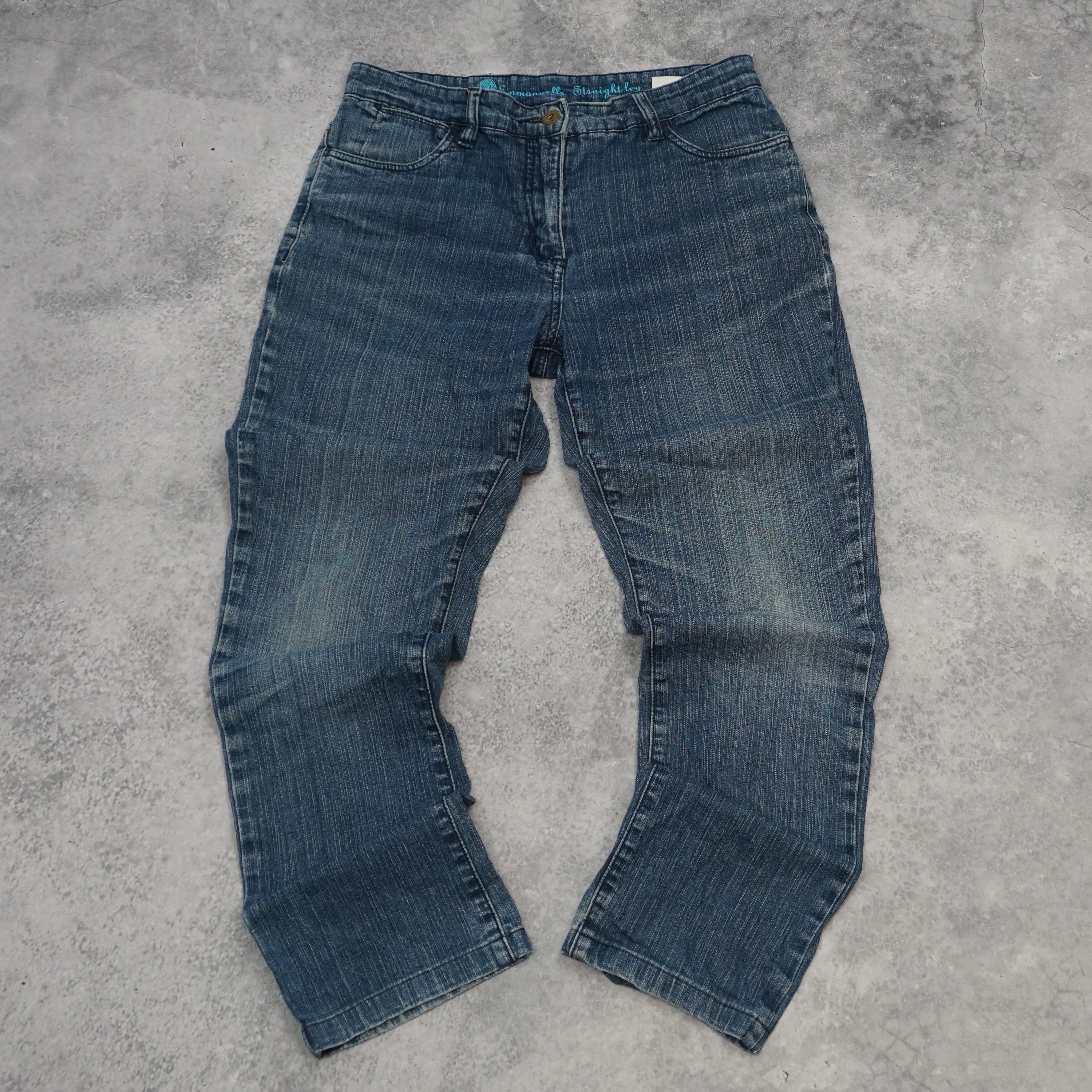 2000s Blue Illusion Emmanuelle Jeans Straight Leg