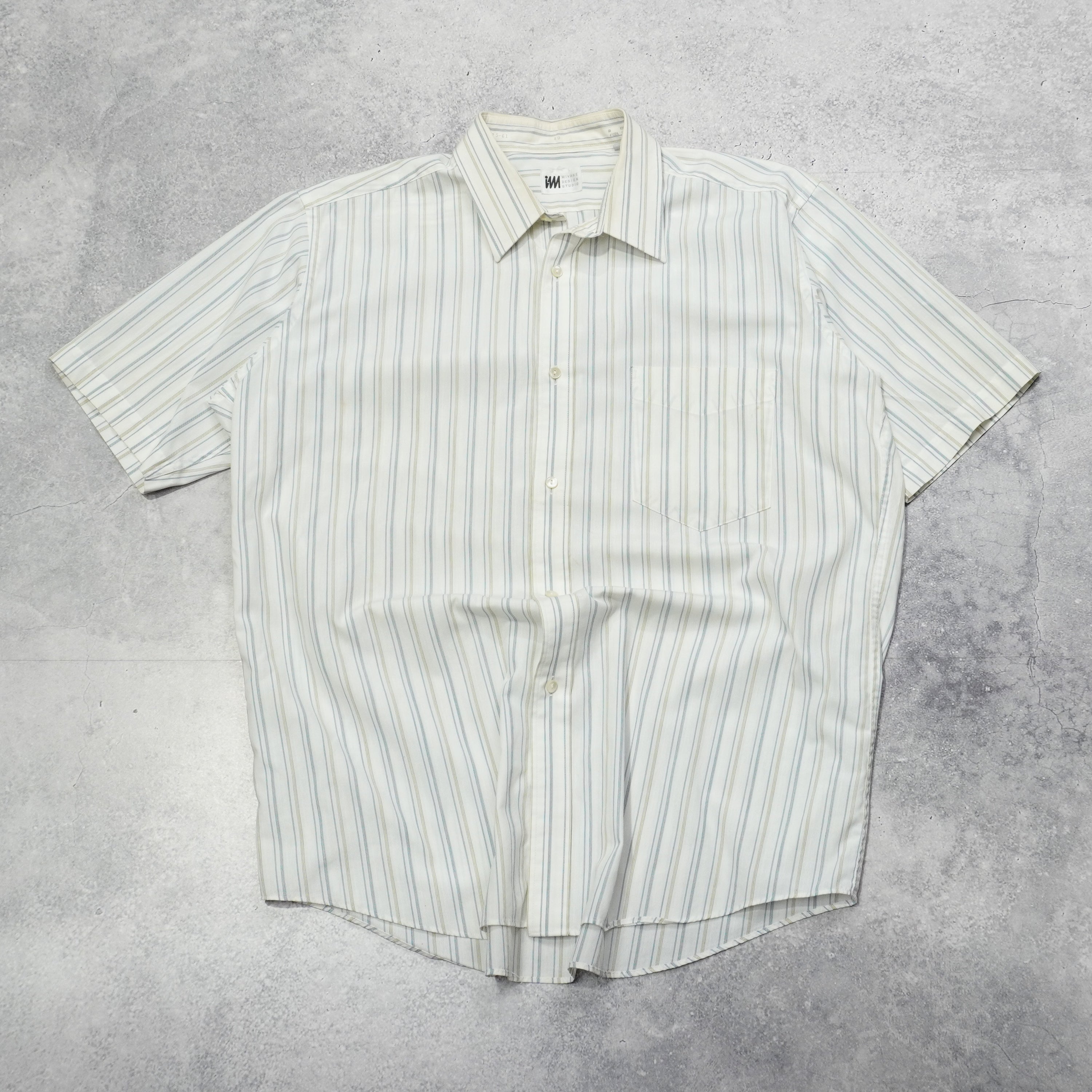 90s Issey Miyake Short Sleeve Striped Shirt
