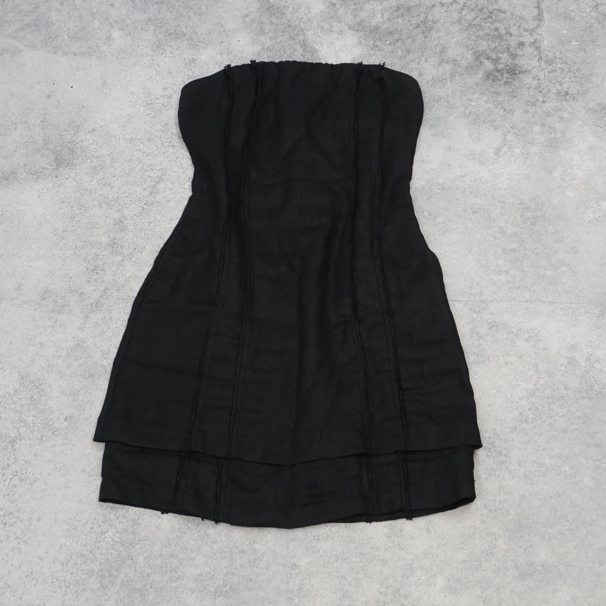 Dissh Strapless Tiered Mini Dress