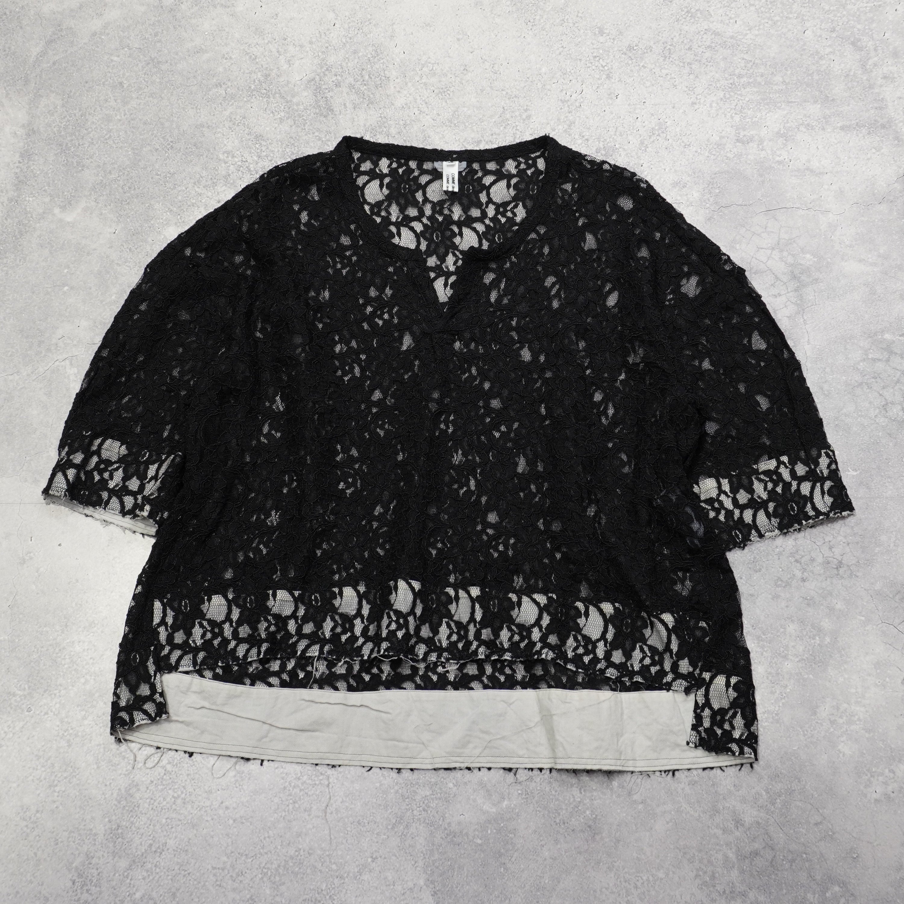 Comme Des Garcons Sheer Lace Top
