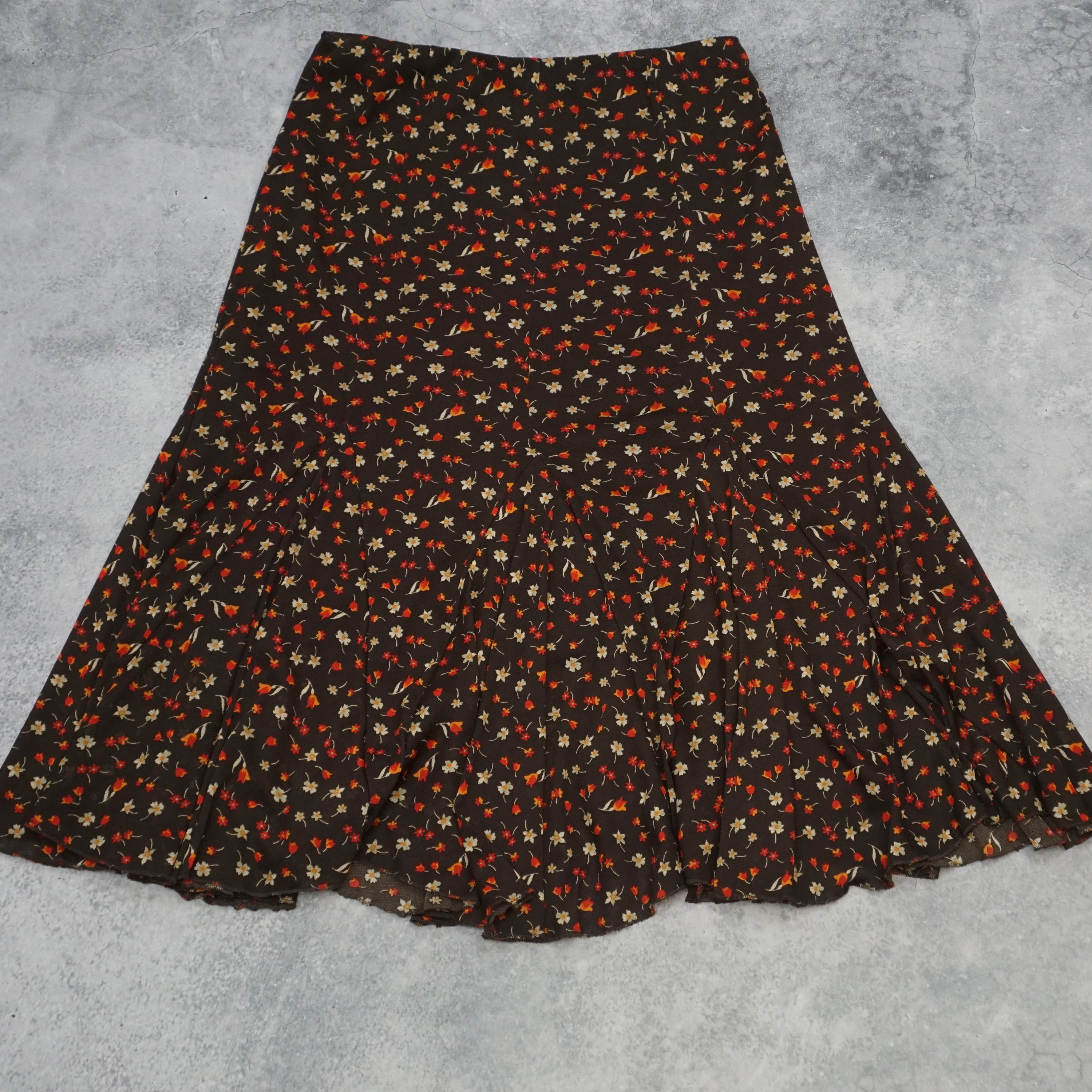 Italian Flared Floral Skirt