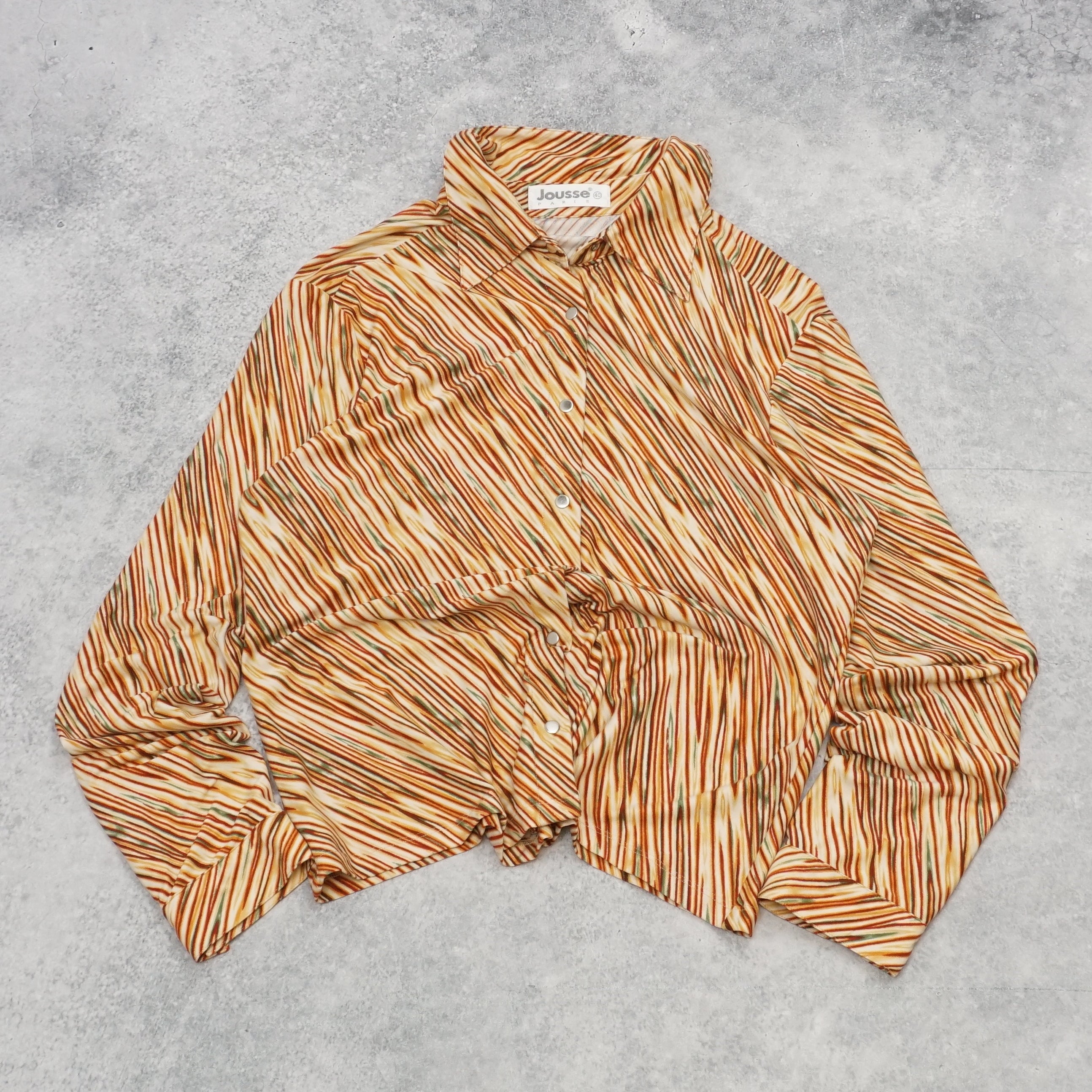 70s Jousse Paris Striped Abstract Shirt