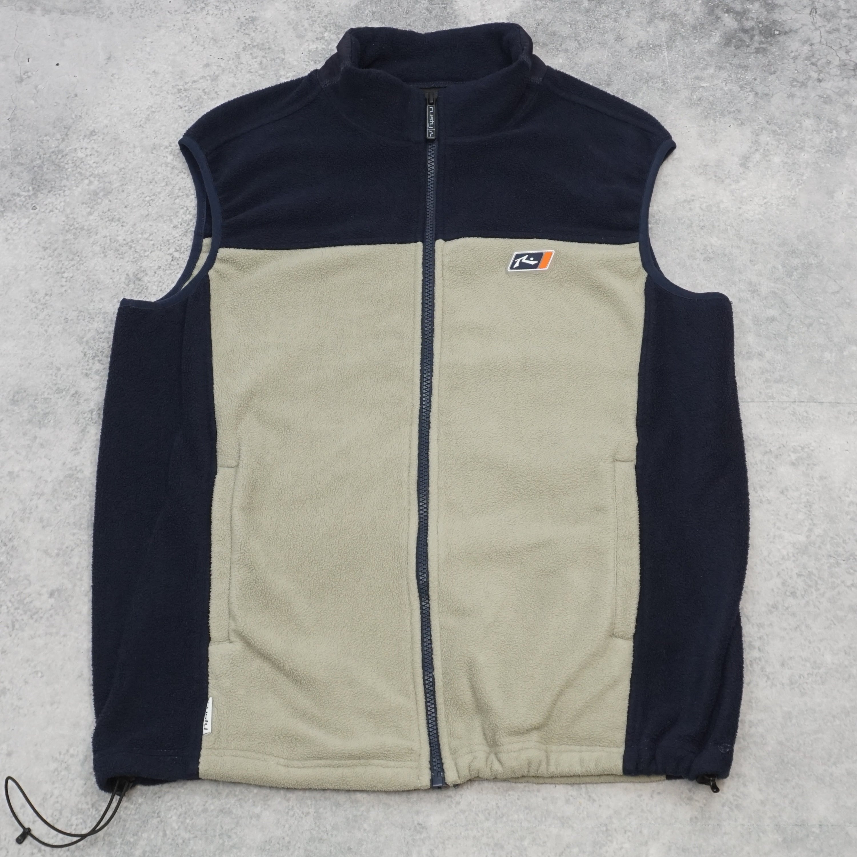 2000s Rusty Colour Block Vest Fleece