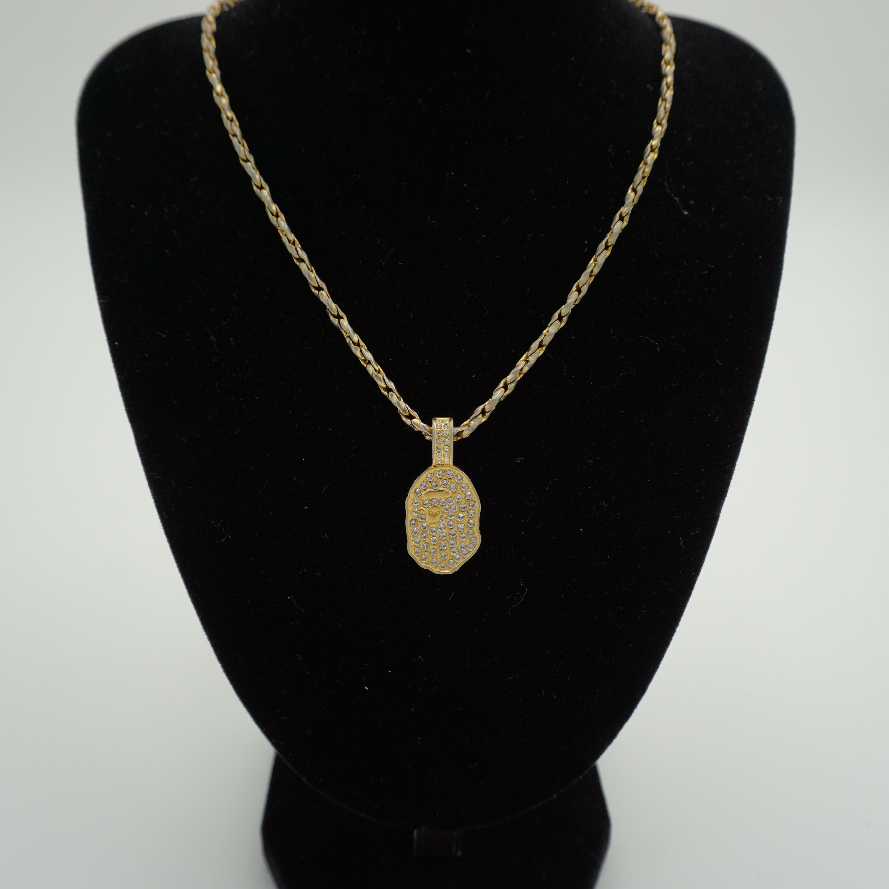 2000s BAPE Plated Rhinestone Necklace