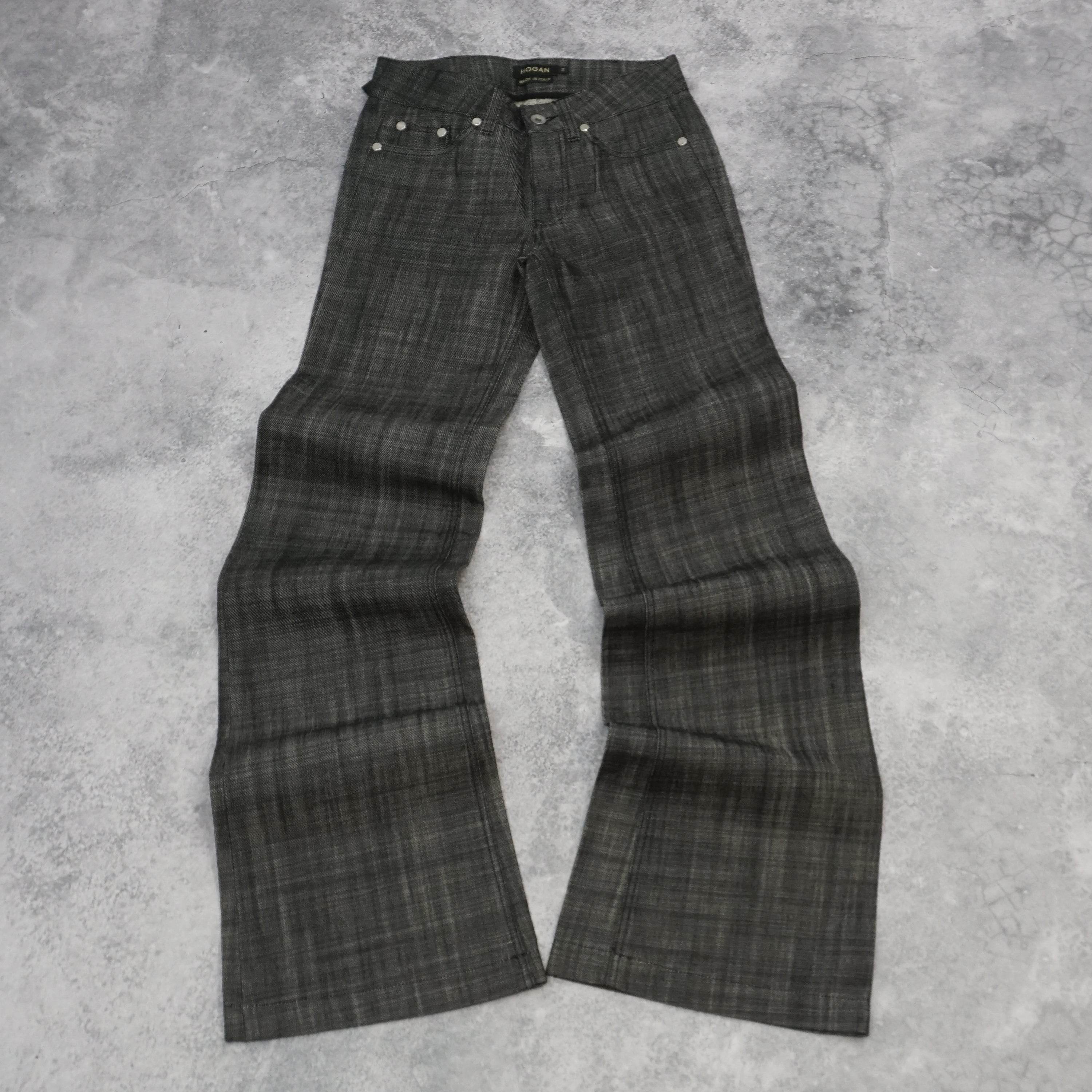 Hogan Flared Checkered Pants