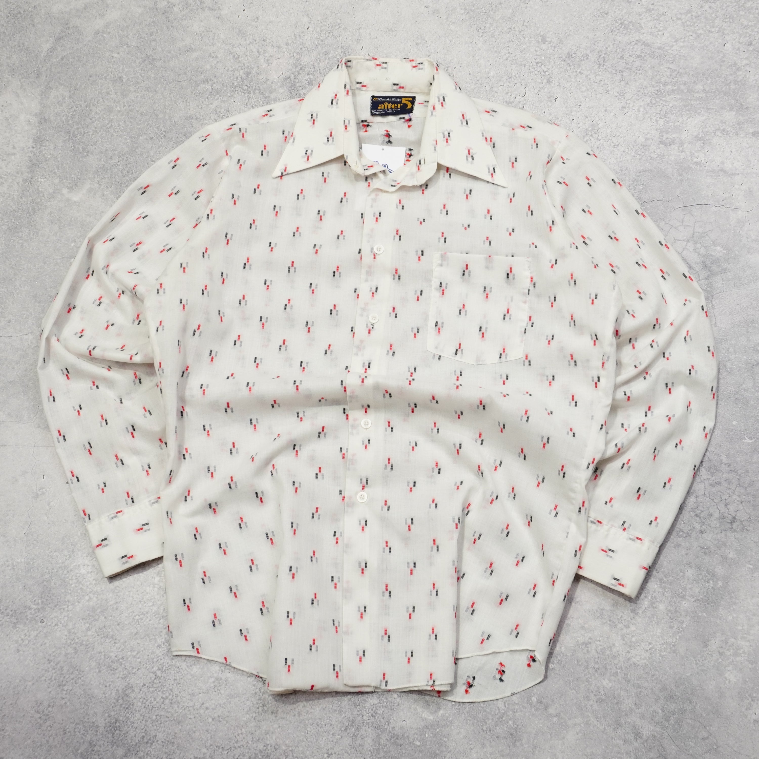 80s Manhattan After 5 Button Up