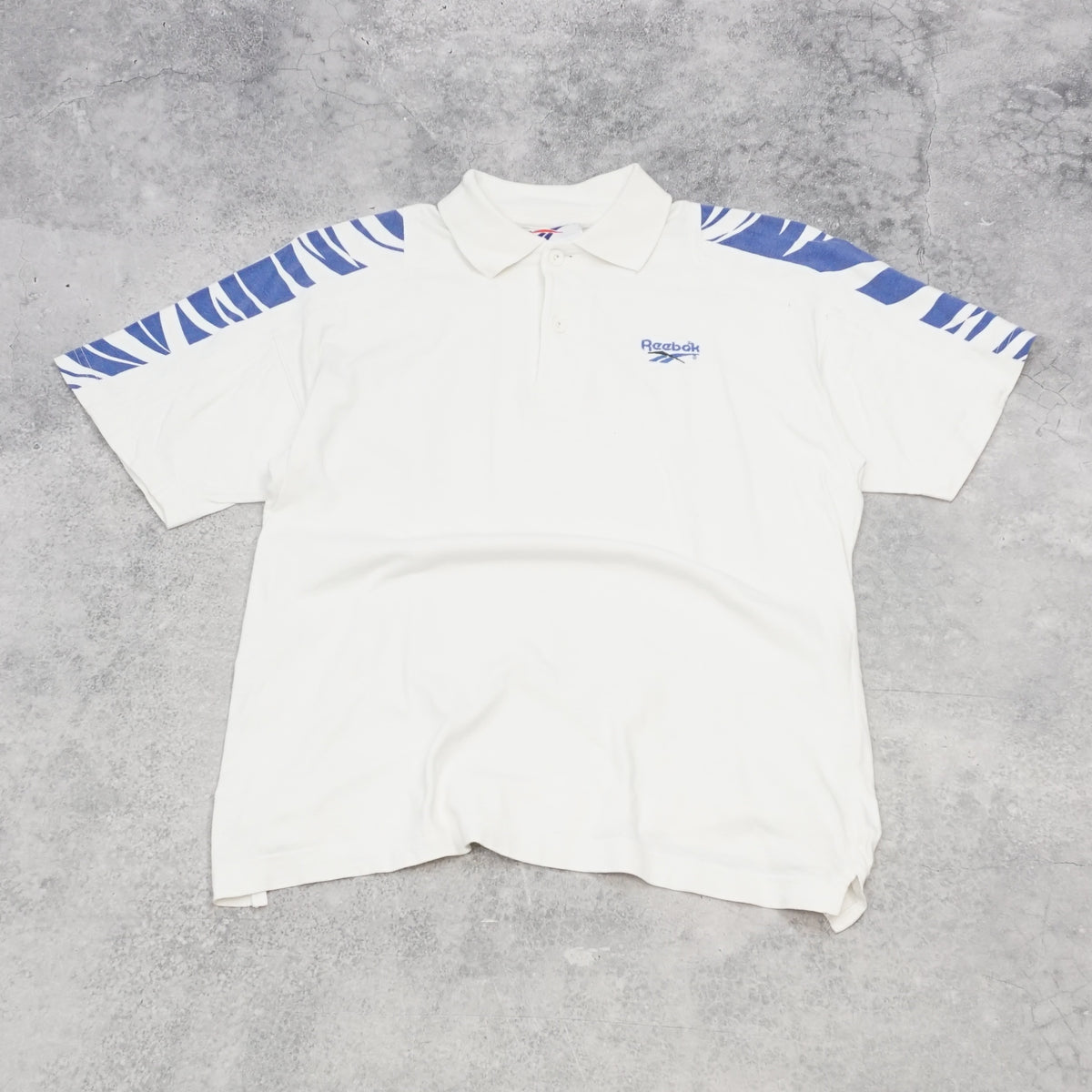 90s Reebok Shoulder Print Polo